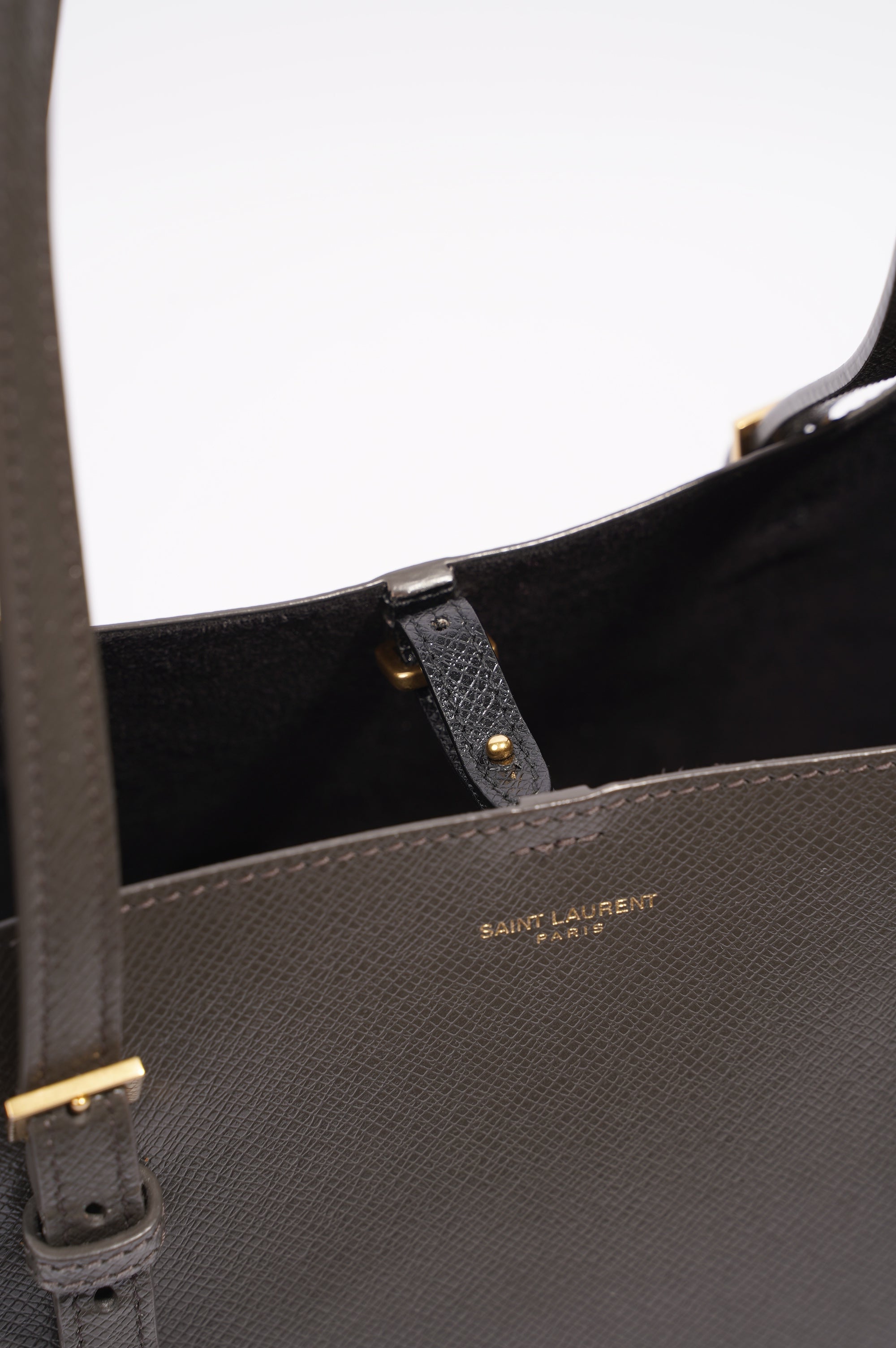 Saint Laurent Womens Shopping Tote Grey Large