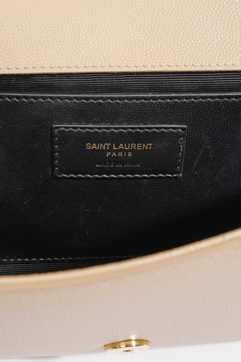 Saint Laurent Kate Clutch Cream Leather