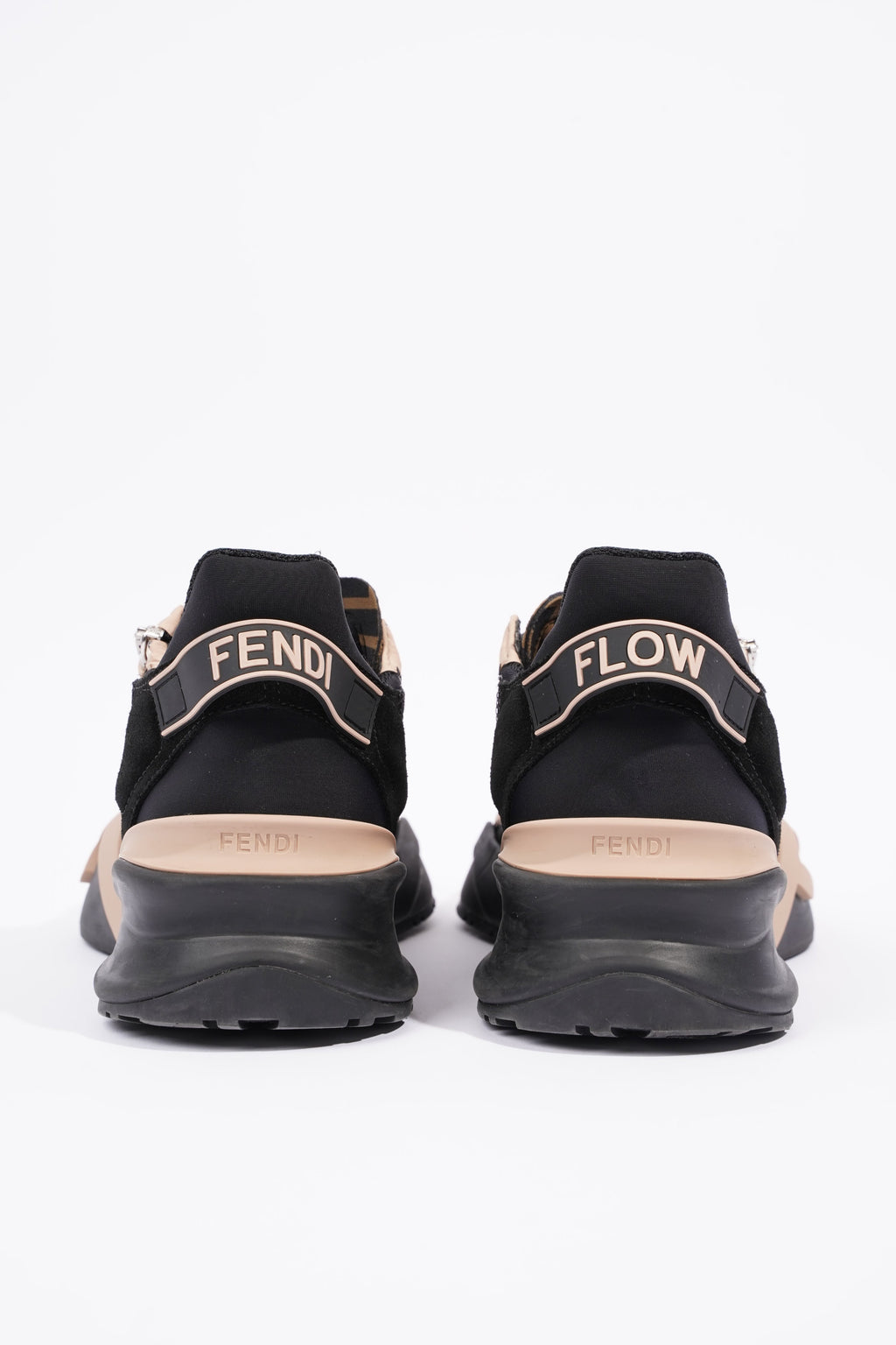Fendi Womens Flow Sneaker Black / Nude EU 37 / UK 4