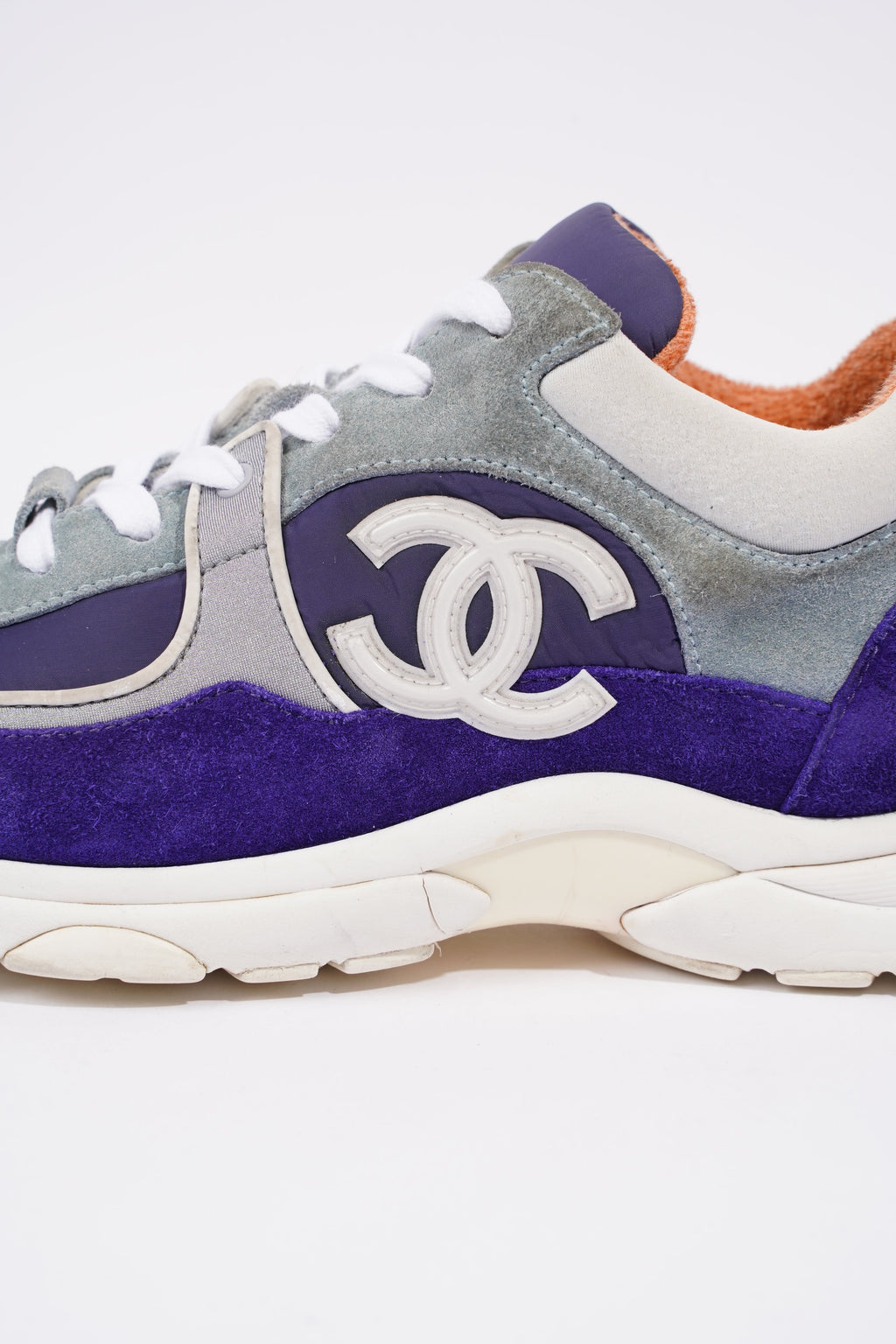 Chanel Womens CC Logo Blue / White EU 39 / UK 6