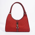 Gucci Womens Vintage Jackie O Red Monogram Canvas