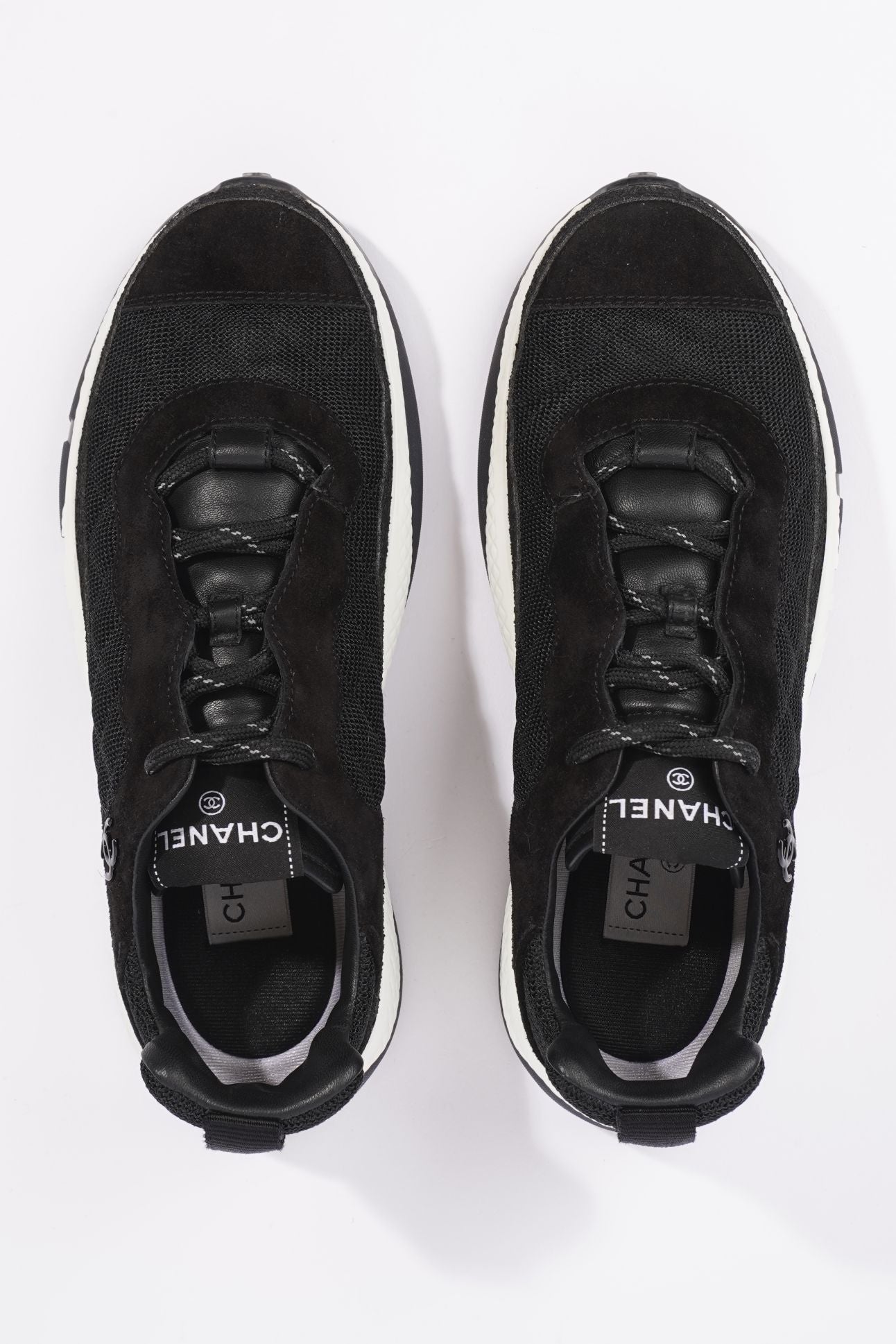 Chanel CC Logo Runners Black / White EU 40.5 / UK 7.5