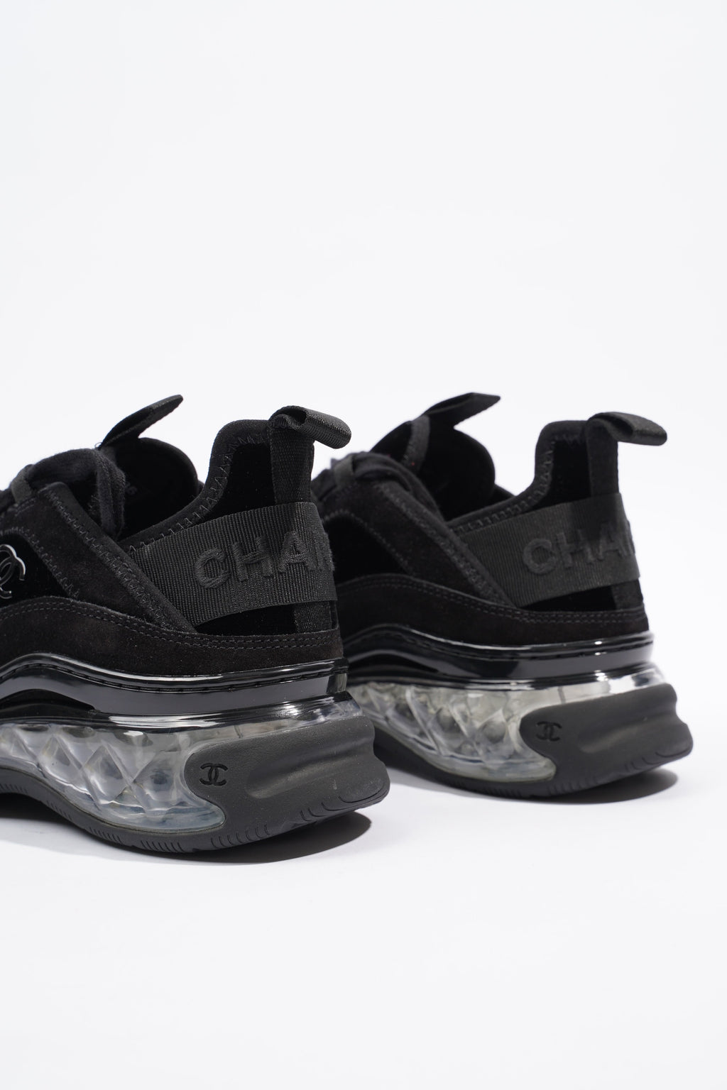Chanel Womens CC Logo Black / Clear EU 36 / UK 3