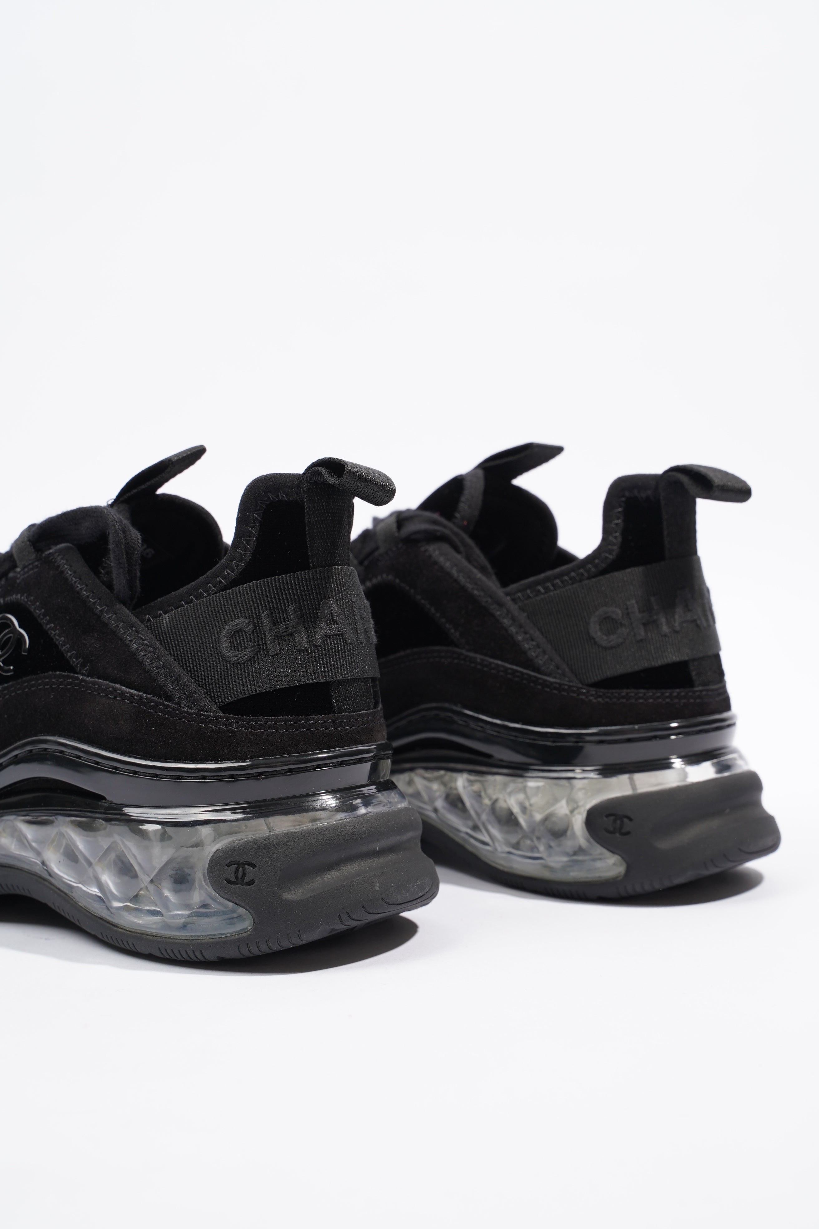 Chanel Womens CC Logo Black / Clear EU 36 / UK 3