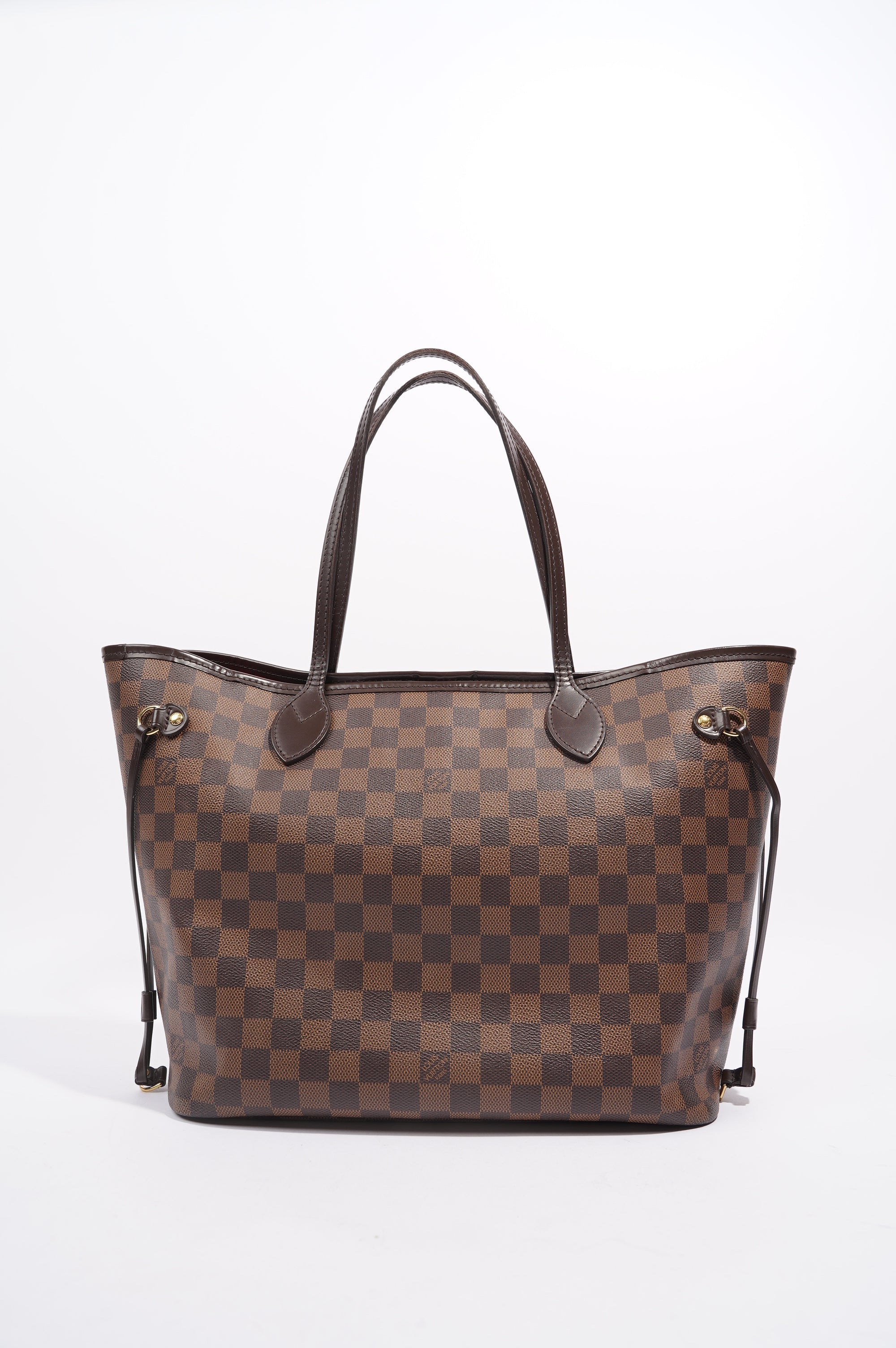 Louis Vuitton Womens Neverfull Bag Damier Ebene Canvas MM