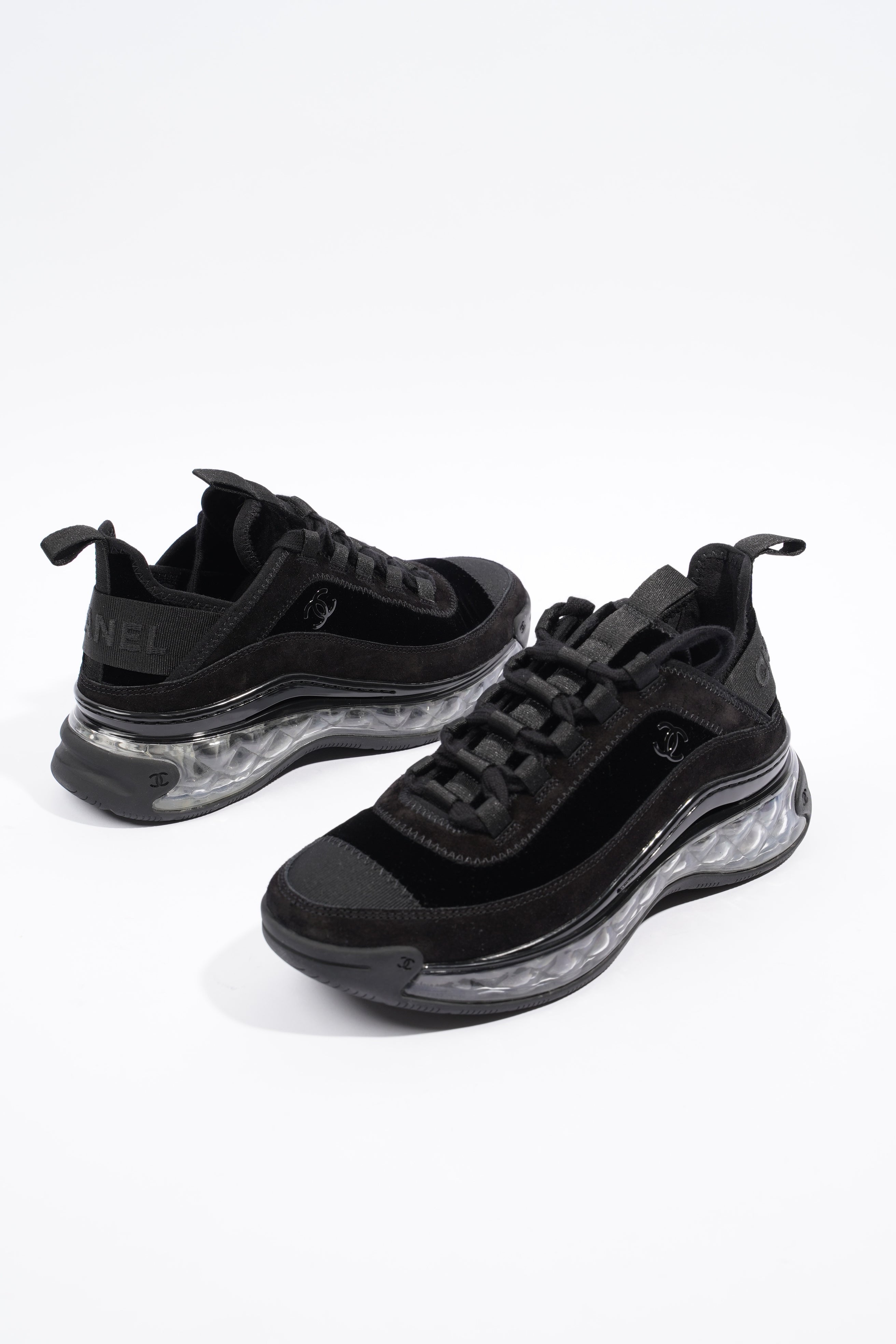 Chanel Womens CC Logo Black / Clear EU 36 / UK 3
