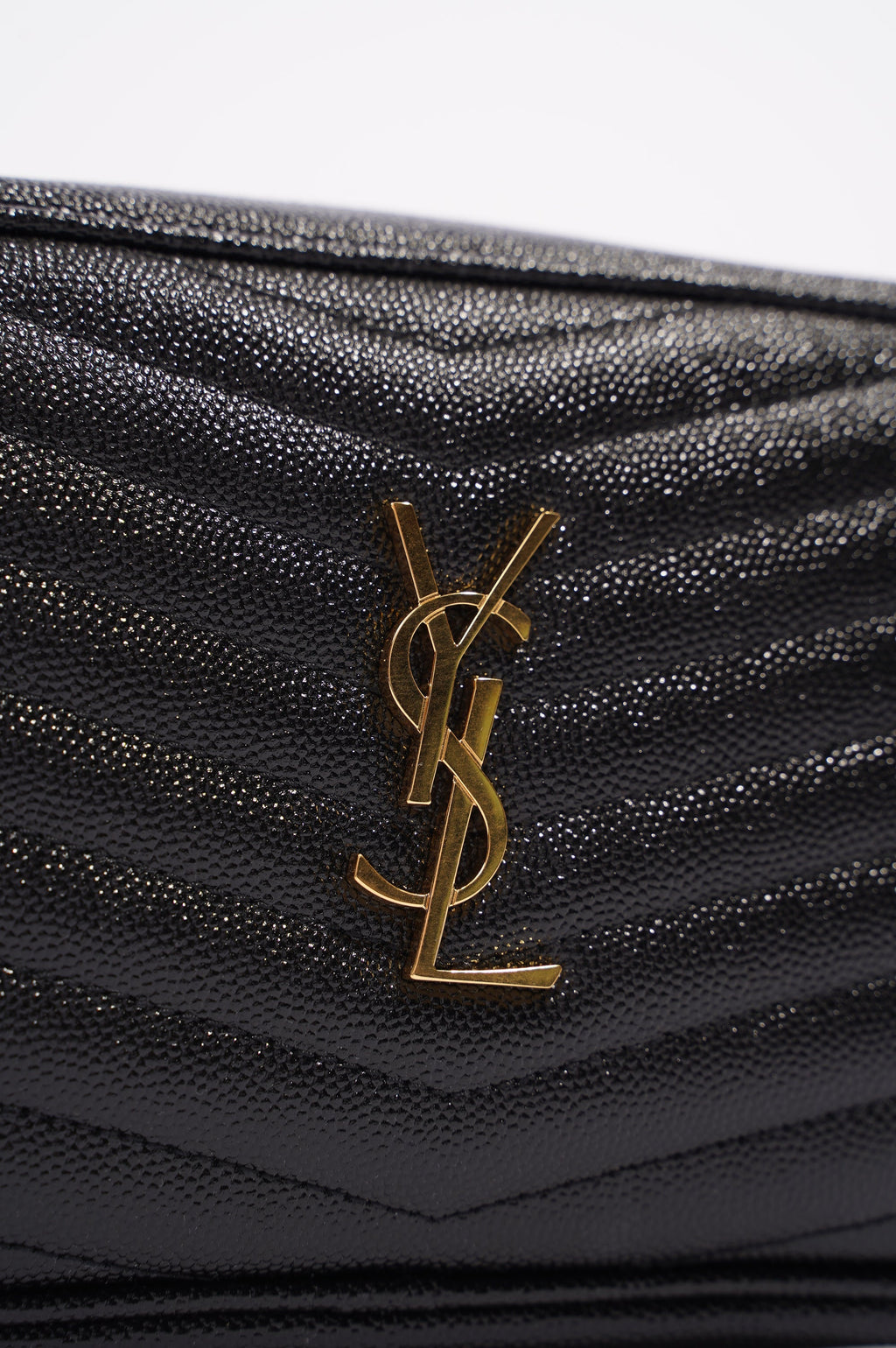 Saint Laurent Womens Lou Mini Bag Black / Gold