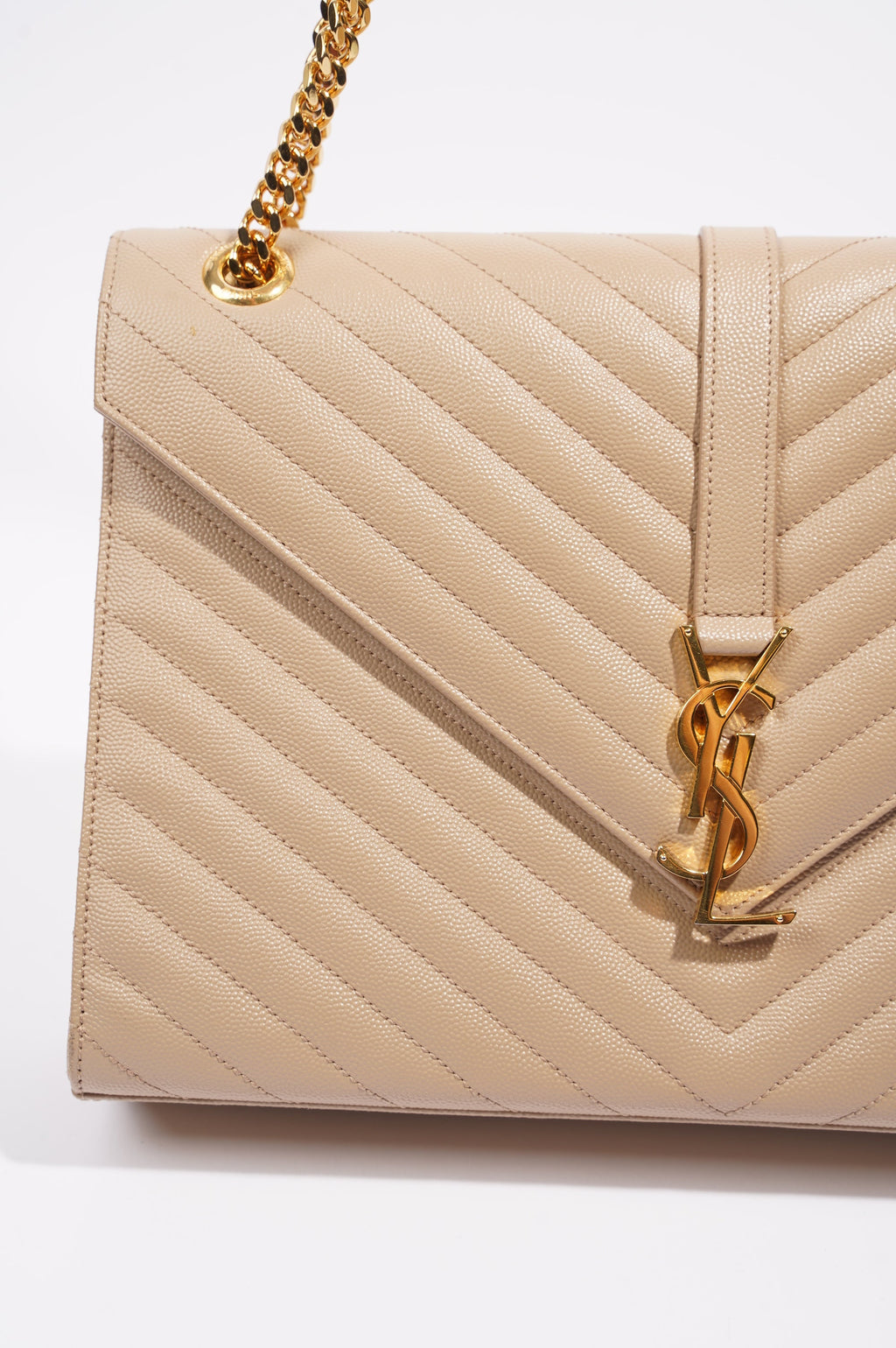 Saint Laurent Envelope Bag Nude Leather Medium