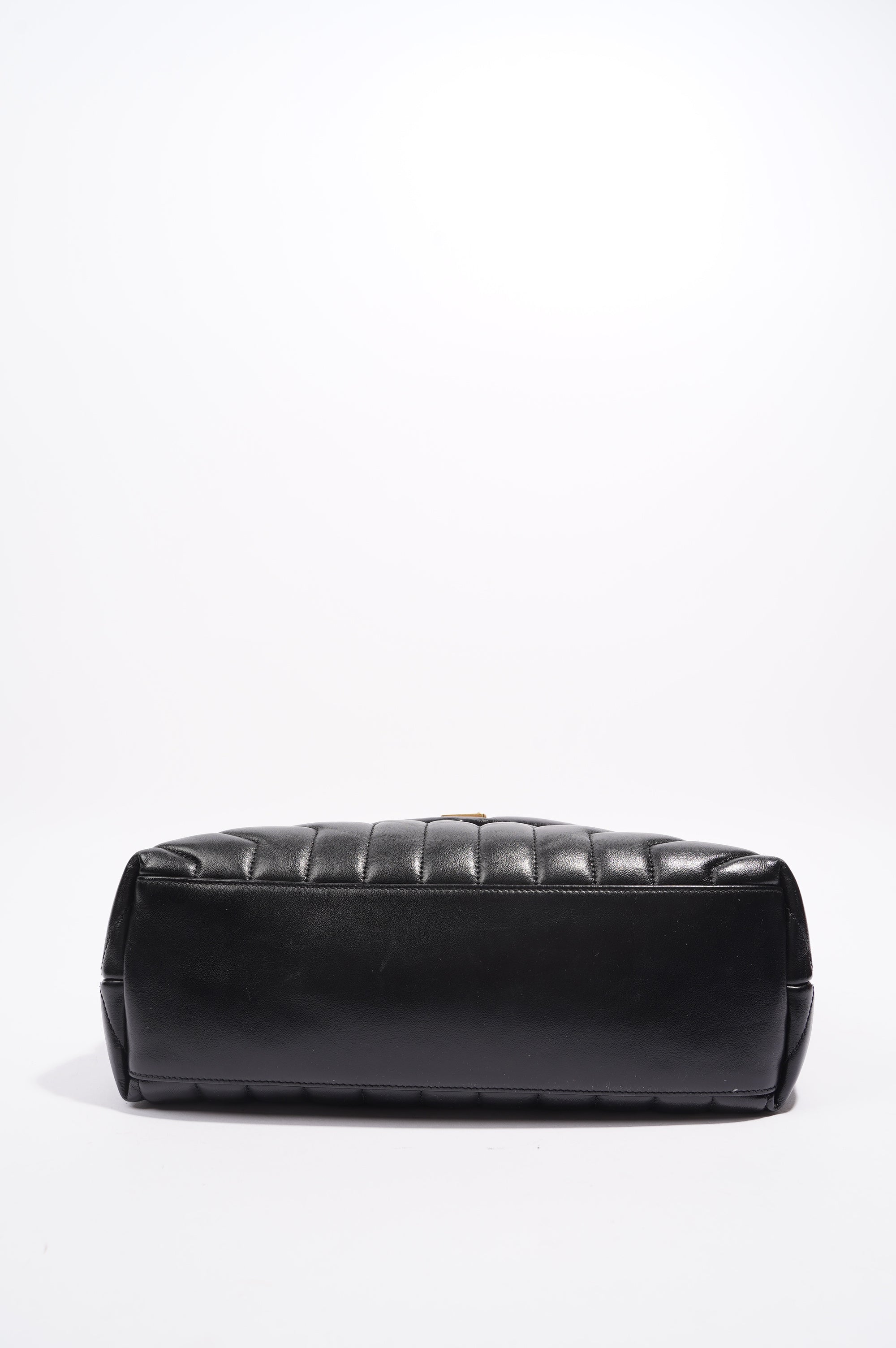 Saint Laurent Womens Lou Lou Black / Gold Medium