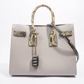 Saint Laurent Sac du Jour Grey / Animal Print Leather Small