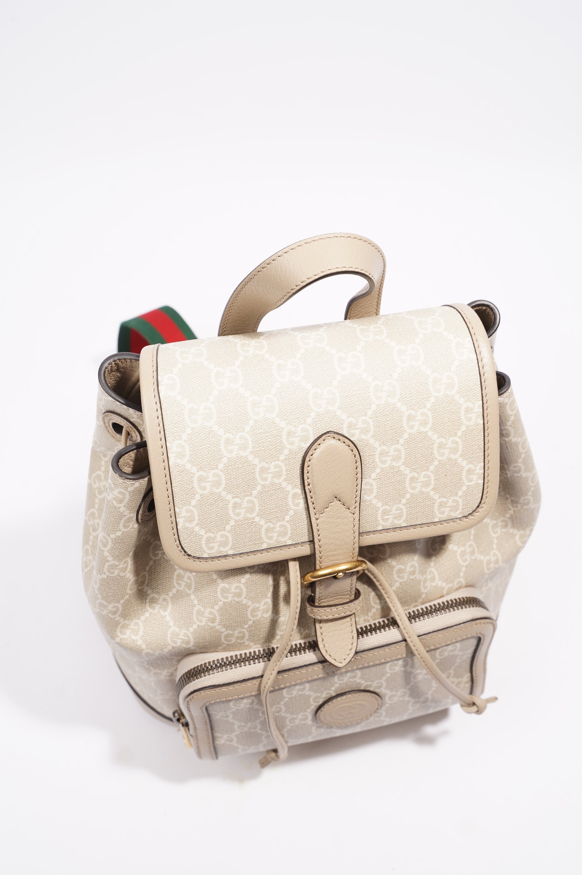 Gucci Interlocking G Backpack Beige / White Supreme Canvas
