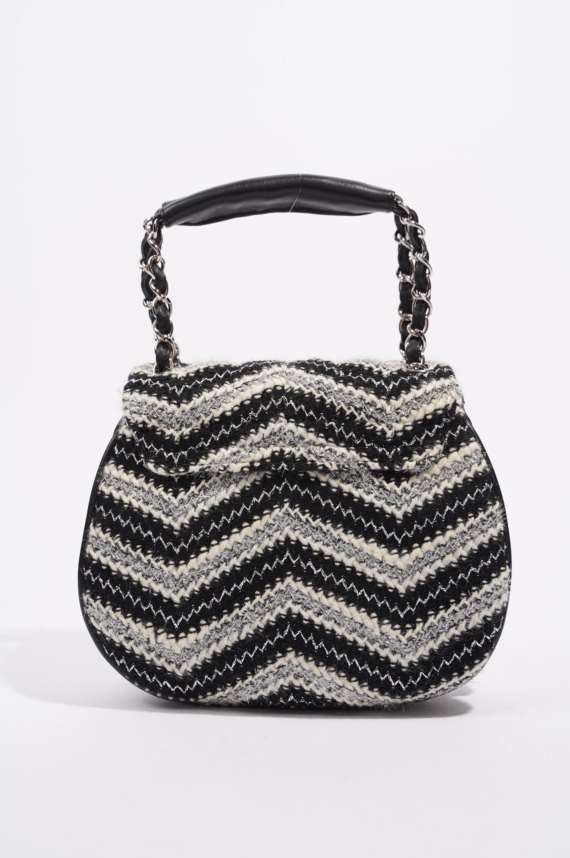 Chanel Womens Chevron Tweed Multi