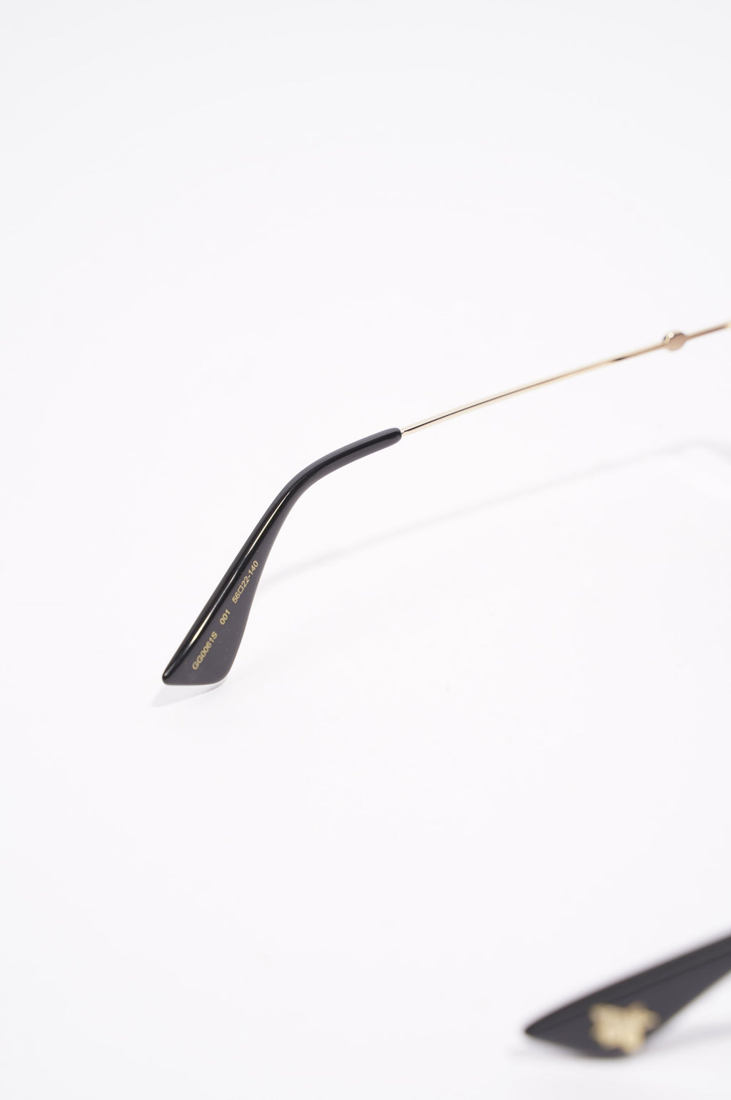 Gucci Womens GG0061S Sunglasses Black / Gold 140