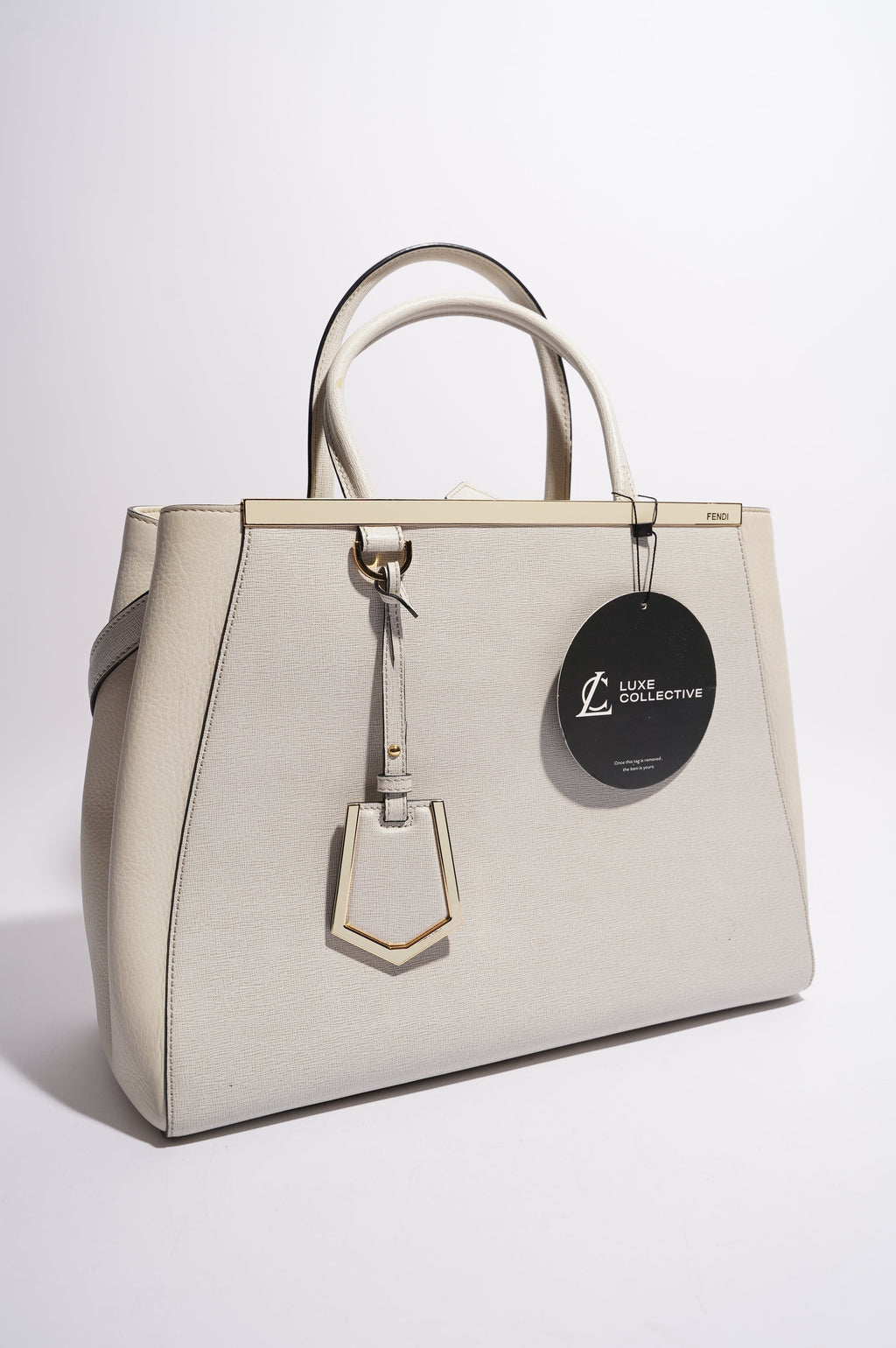 Fendi Womens 2Jours Grey / Beige Large
