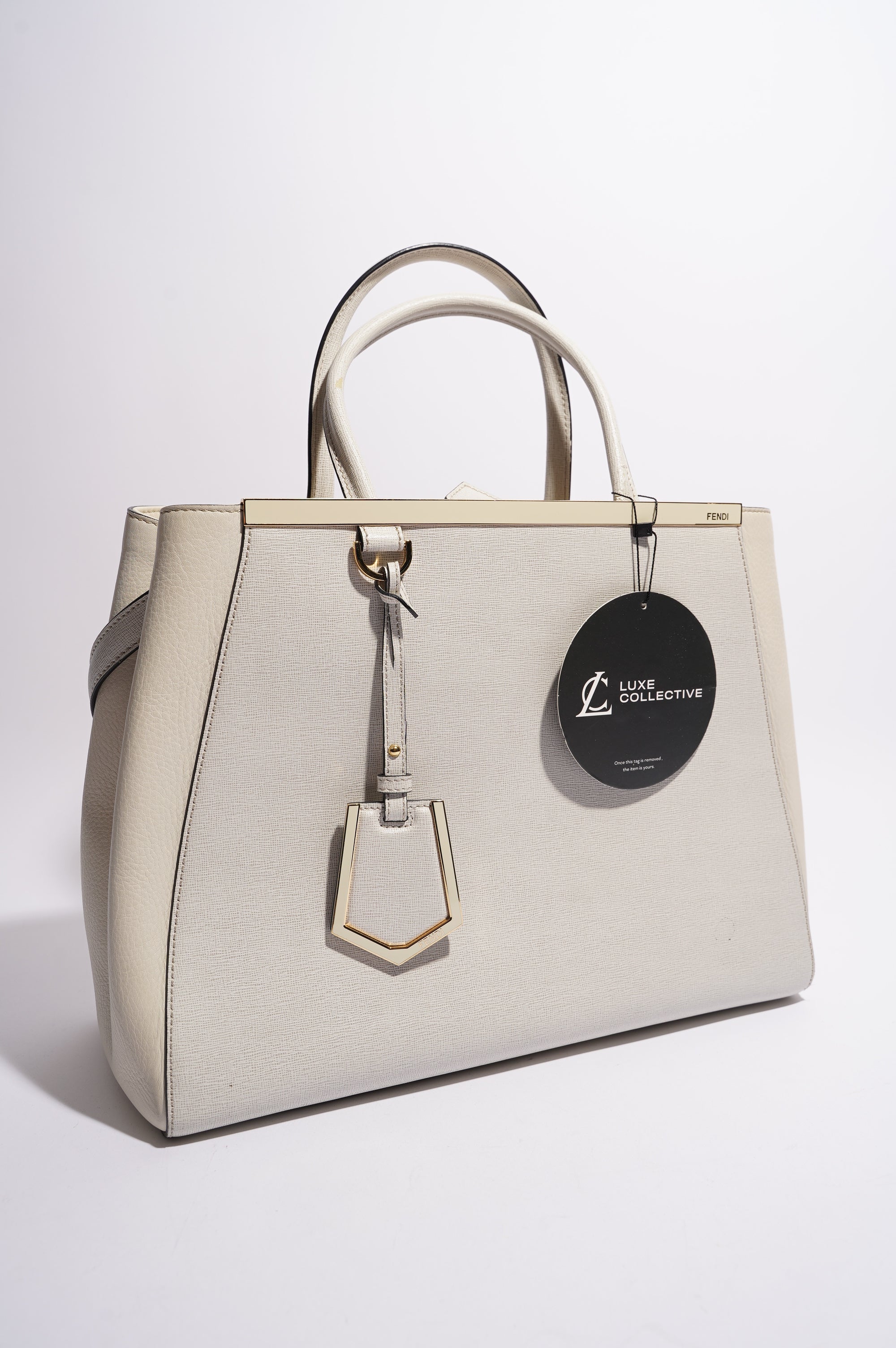 Fendi Womens 2Jours Grey / Beige Large
