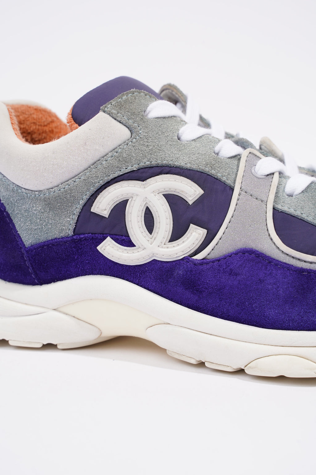 Chanel Womens CC Logo Blue / White EU 39 / UK 6