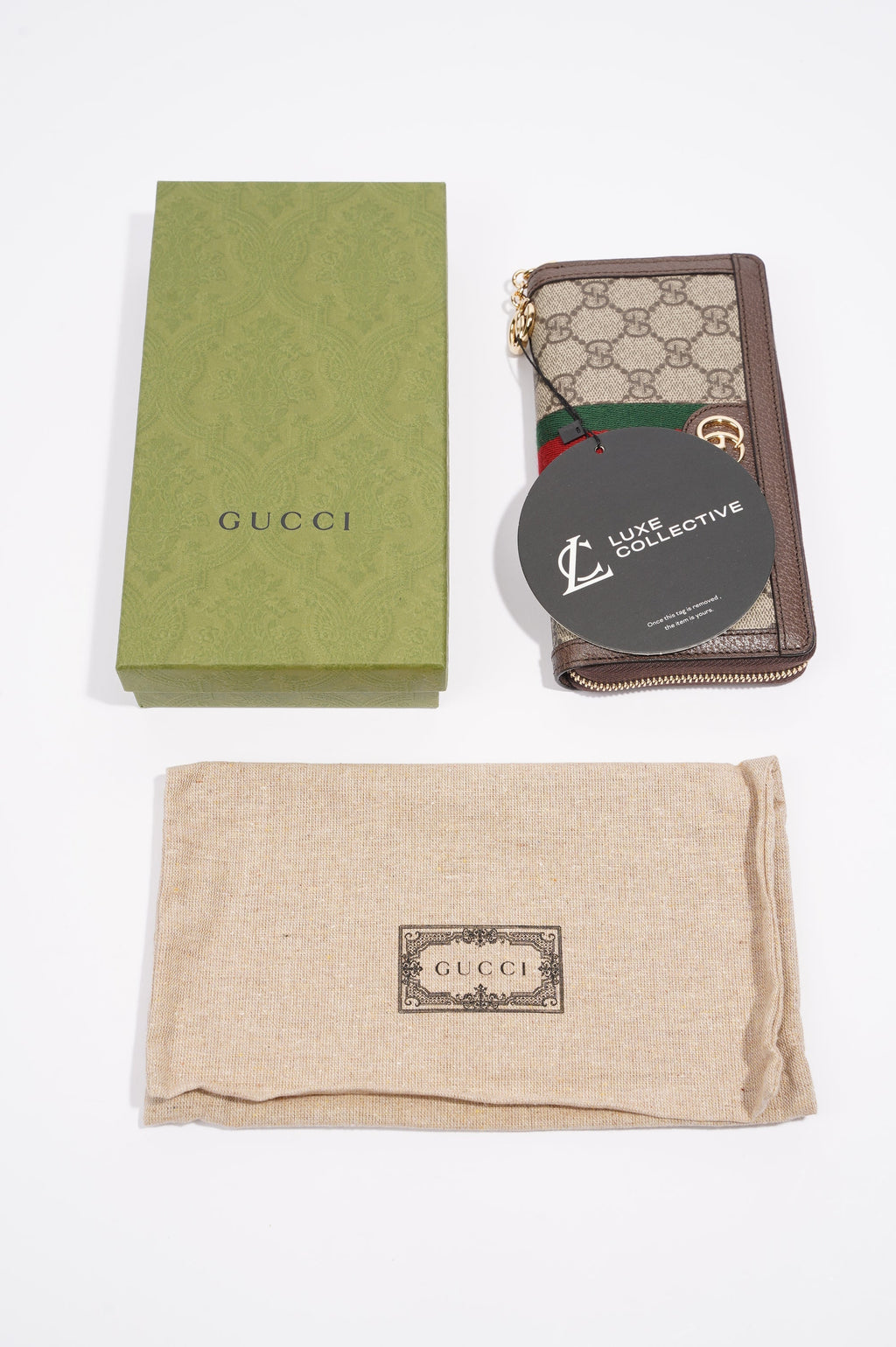 Gucci Ophidia Zip Around Wallet Supreme