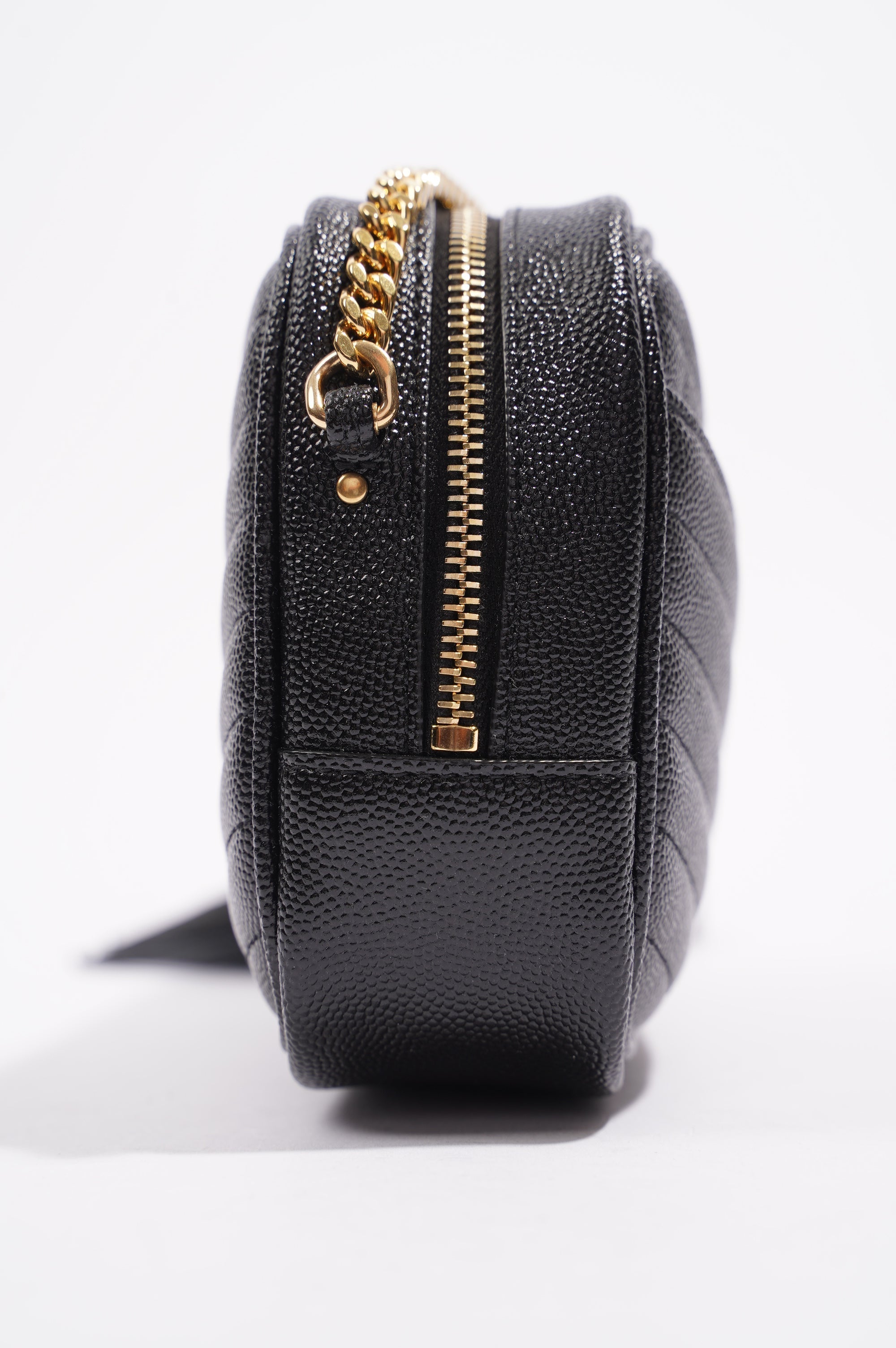 Saint Laurent Womens Lou Mini Bag Black / Gold