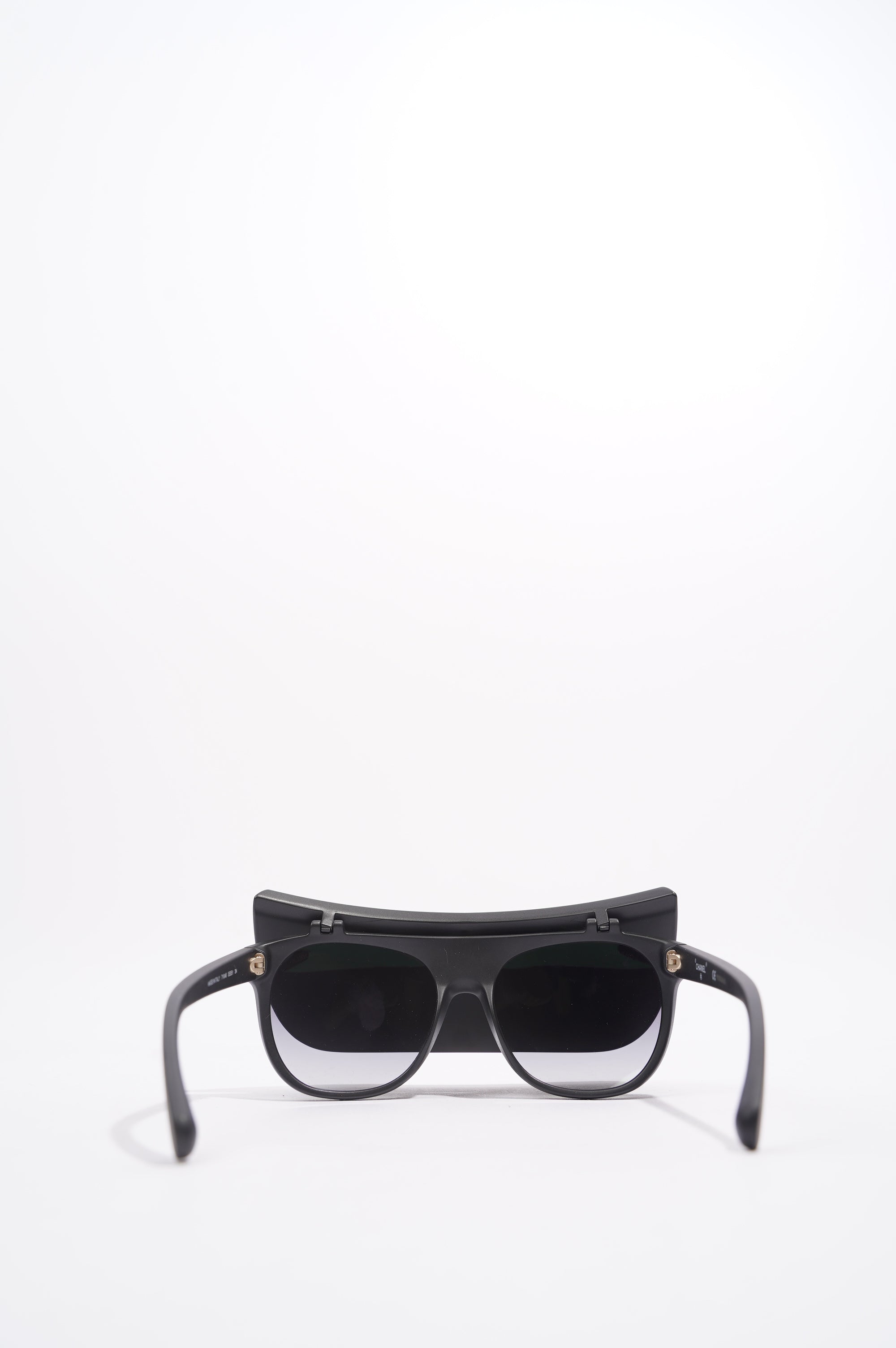 Chanel Womens Visor Sunglasses Black Acetate