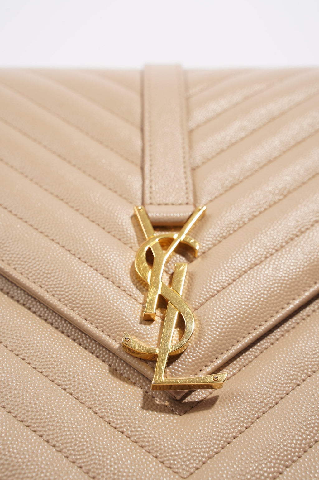 Saint Laurent Envelope Bag Nude Leather Medium