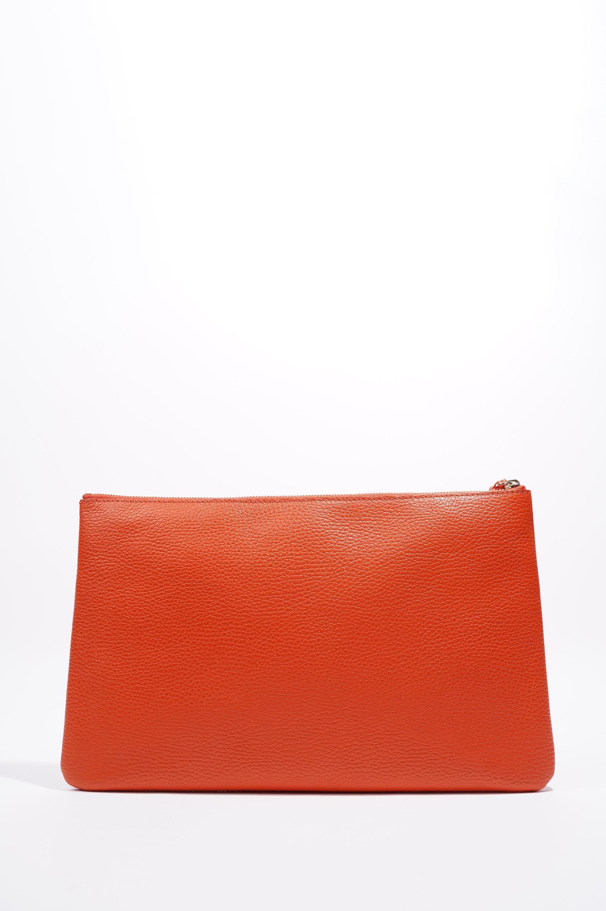 Gucci Clutch Bag Bamboo Burnt Orange Leather