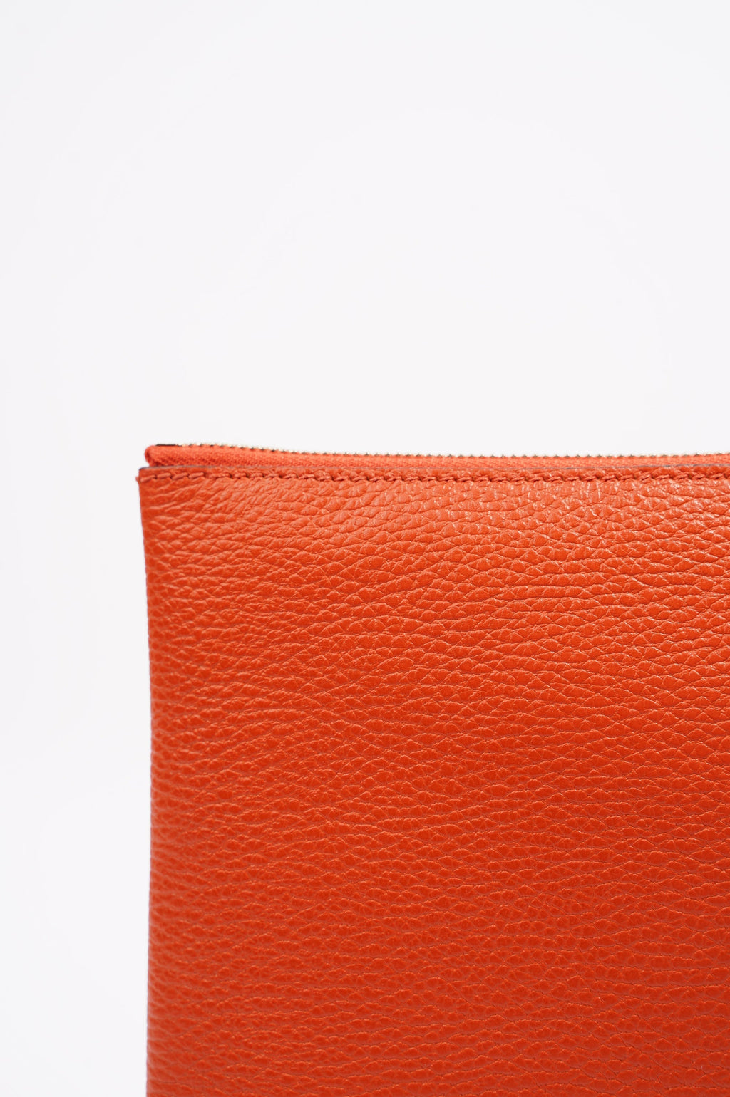 Gucci Clutch Bag Bamboo Burnt Orange Leather