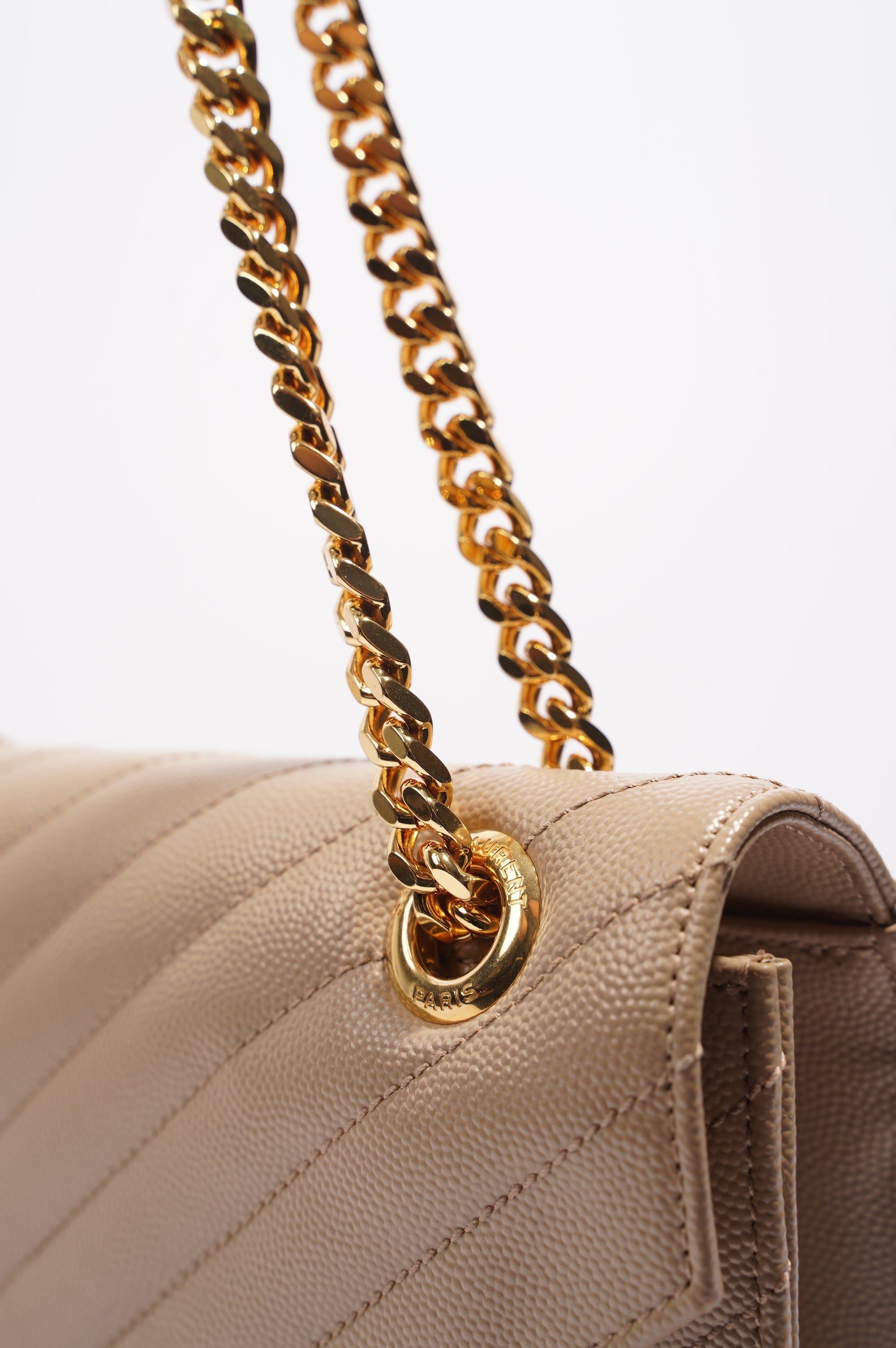 Saint Laurent Envelope Bag Nude Leather Medium