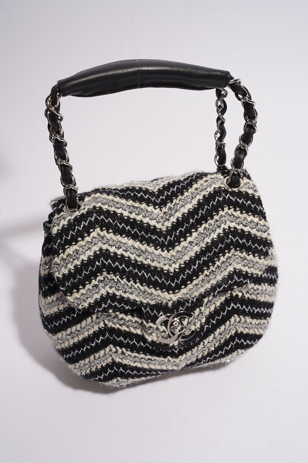 Chanel Womens Chevron Tweed Multi