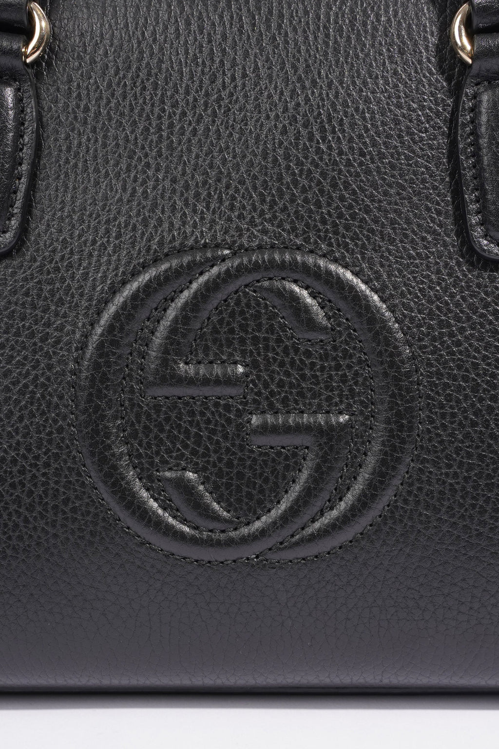 Gucci Womens Soho Tote Bag Black Leather Small