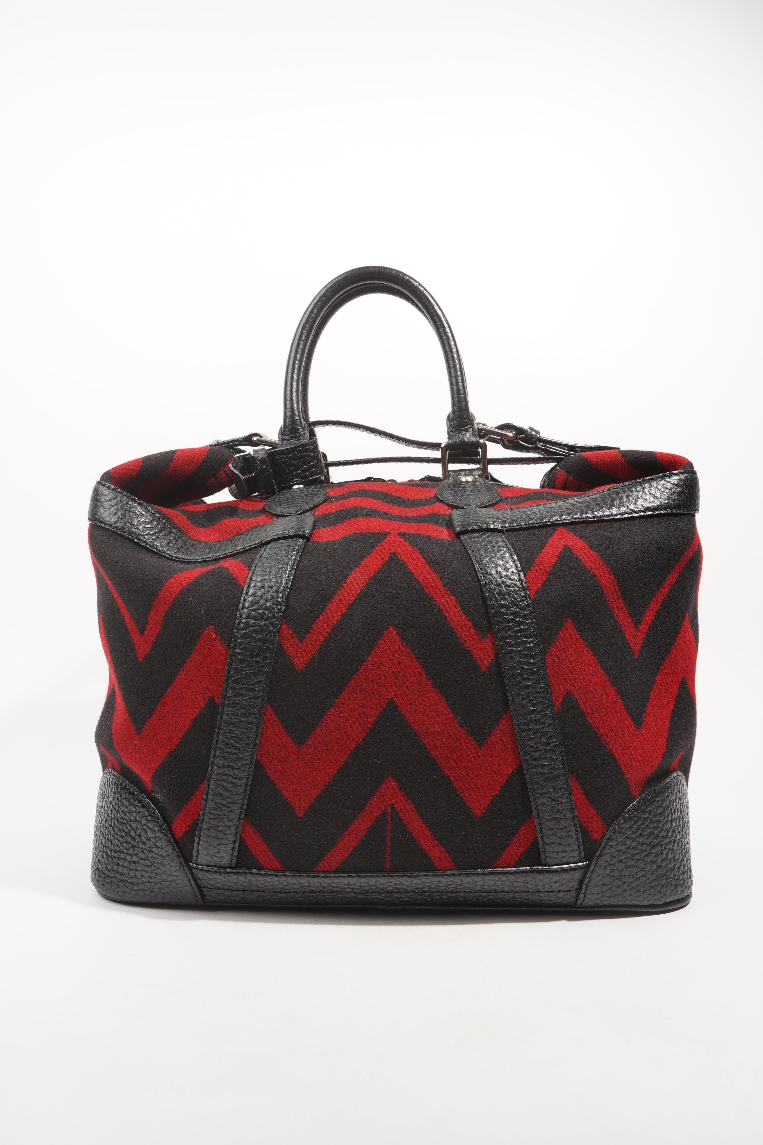Louis Vuitton Womens Grimaud Vail Blanket Weekend Bag Black Red