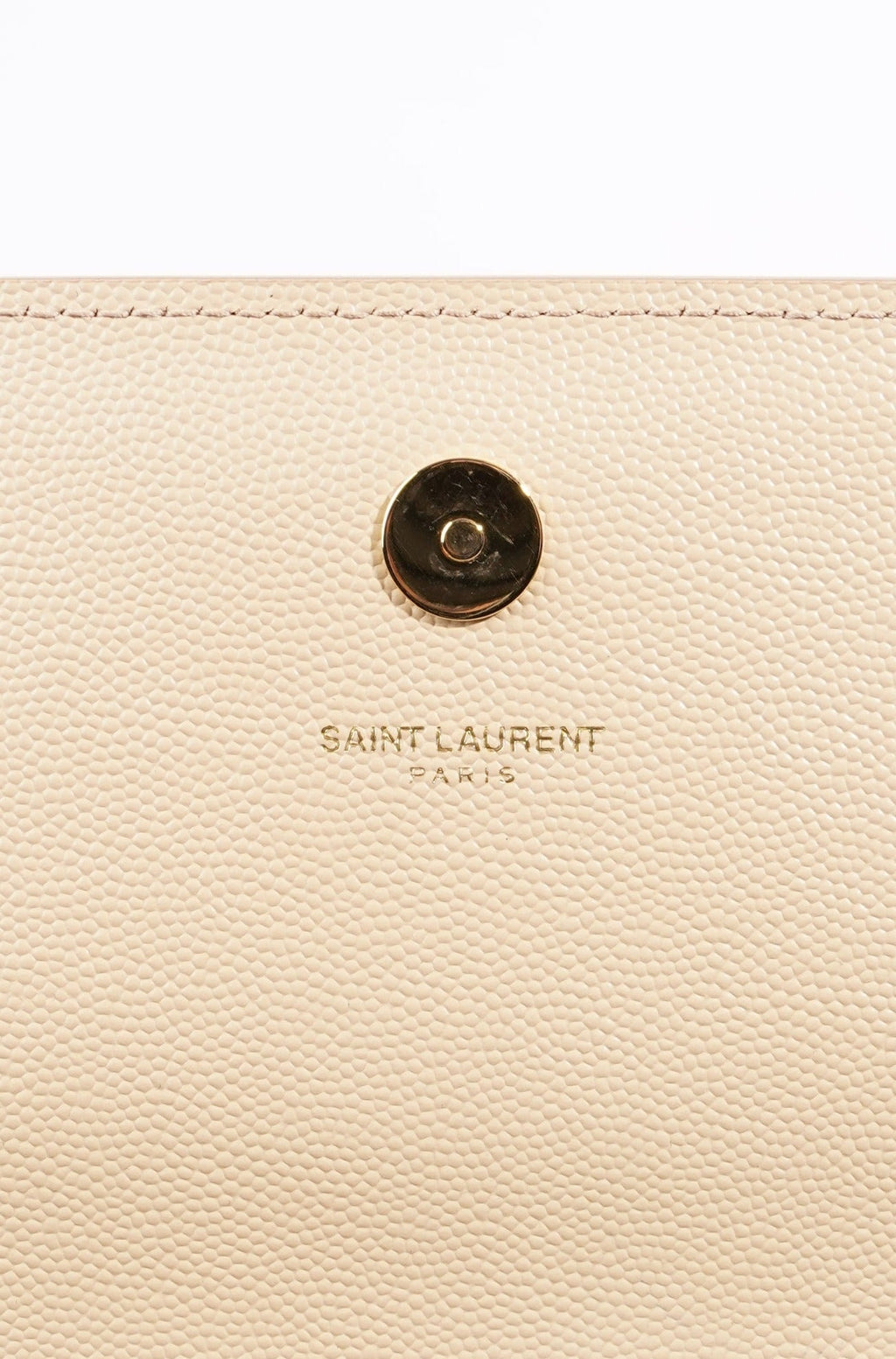 Saint Laurent Kate Clutch Cream Leather