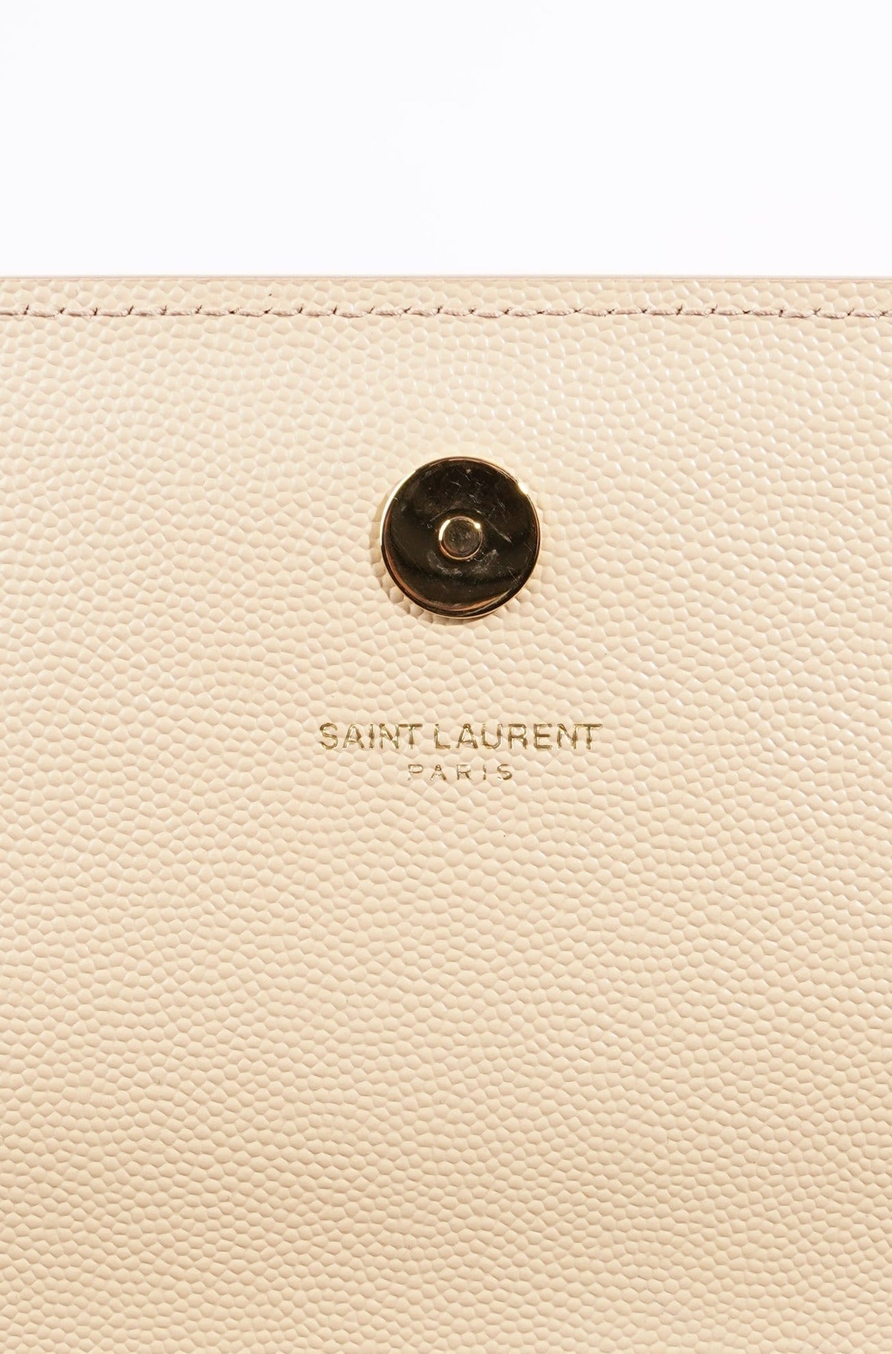 Saint Laurent Kate Clutch Cream Leather
