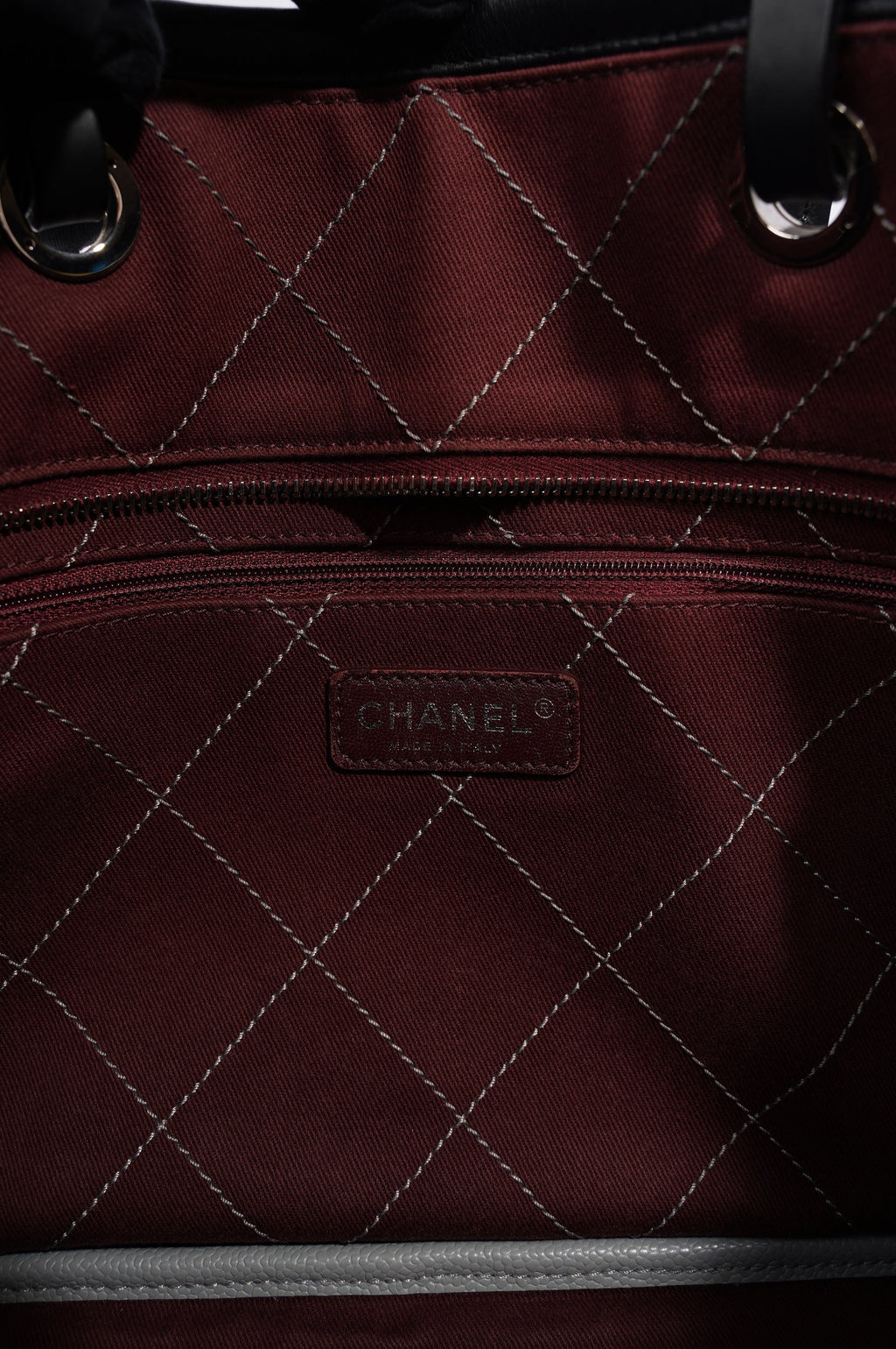 Chanel Womens Fever Shopping Tote Grey Caviar