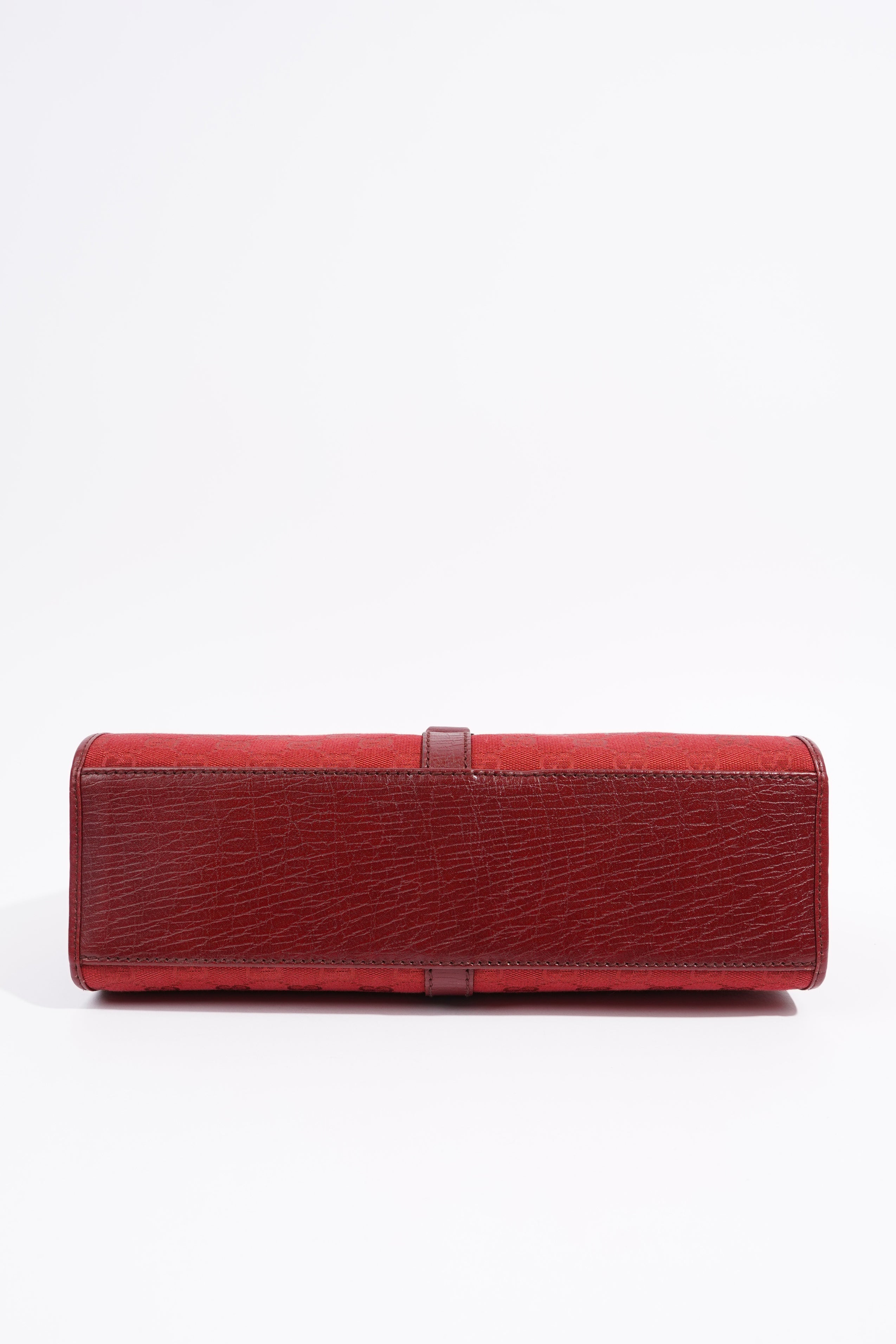 Gucci Womens Vintage Jackie O Red Monogram Canvas