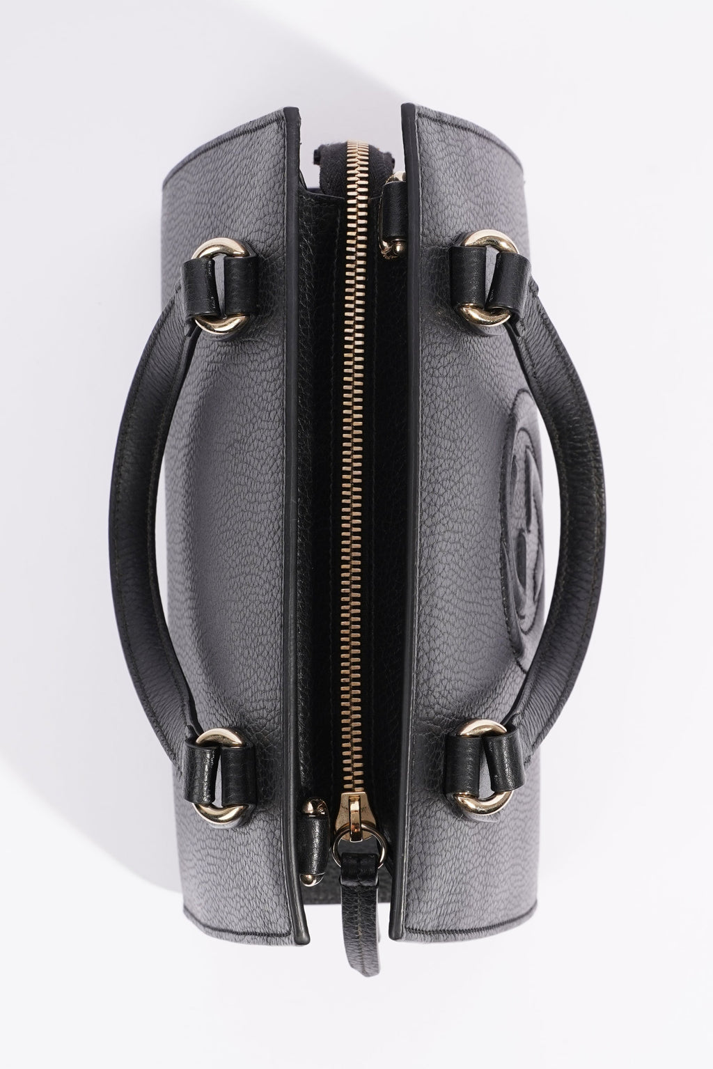 Gucci Womens Soho Tote Bag Black Leather Small