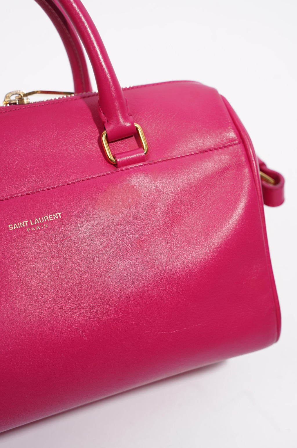 Saint Laurent Womens Duffle Bag Pink Leather Baby