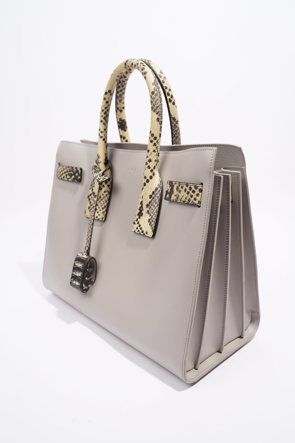 Saint Laurent Sac du Jour Grey / Animal Print Leather Small