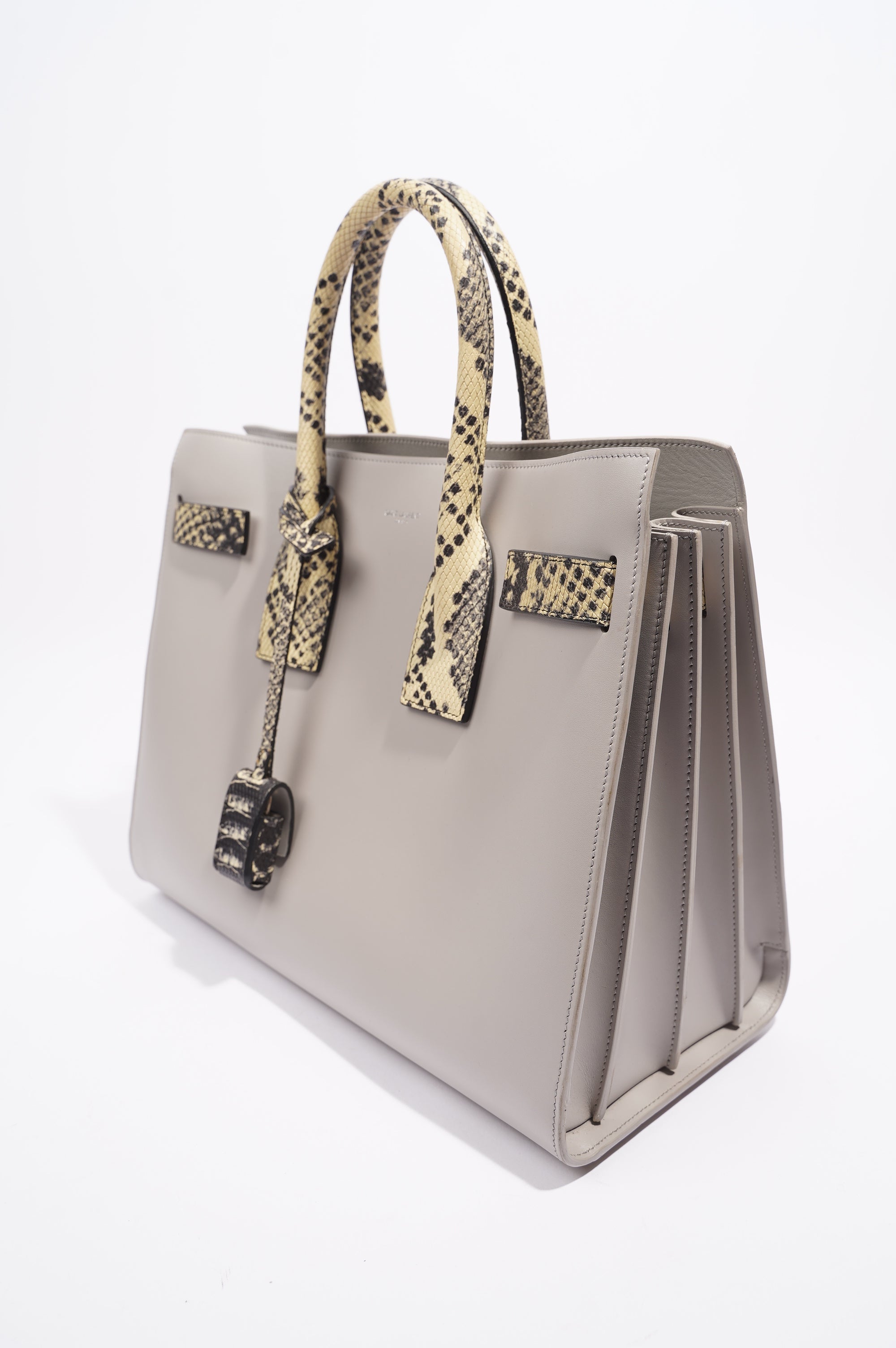 Saint Laurent Sac du Jour Grey / Animal Print Leather Small