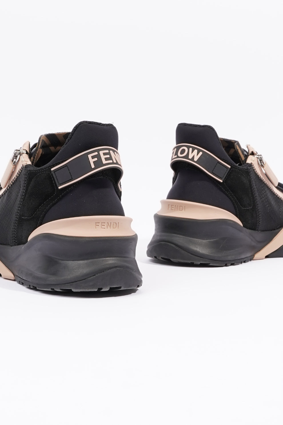 Fendi Womens Flow Sneaker Black / Nude EU 37 / UK 4
