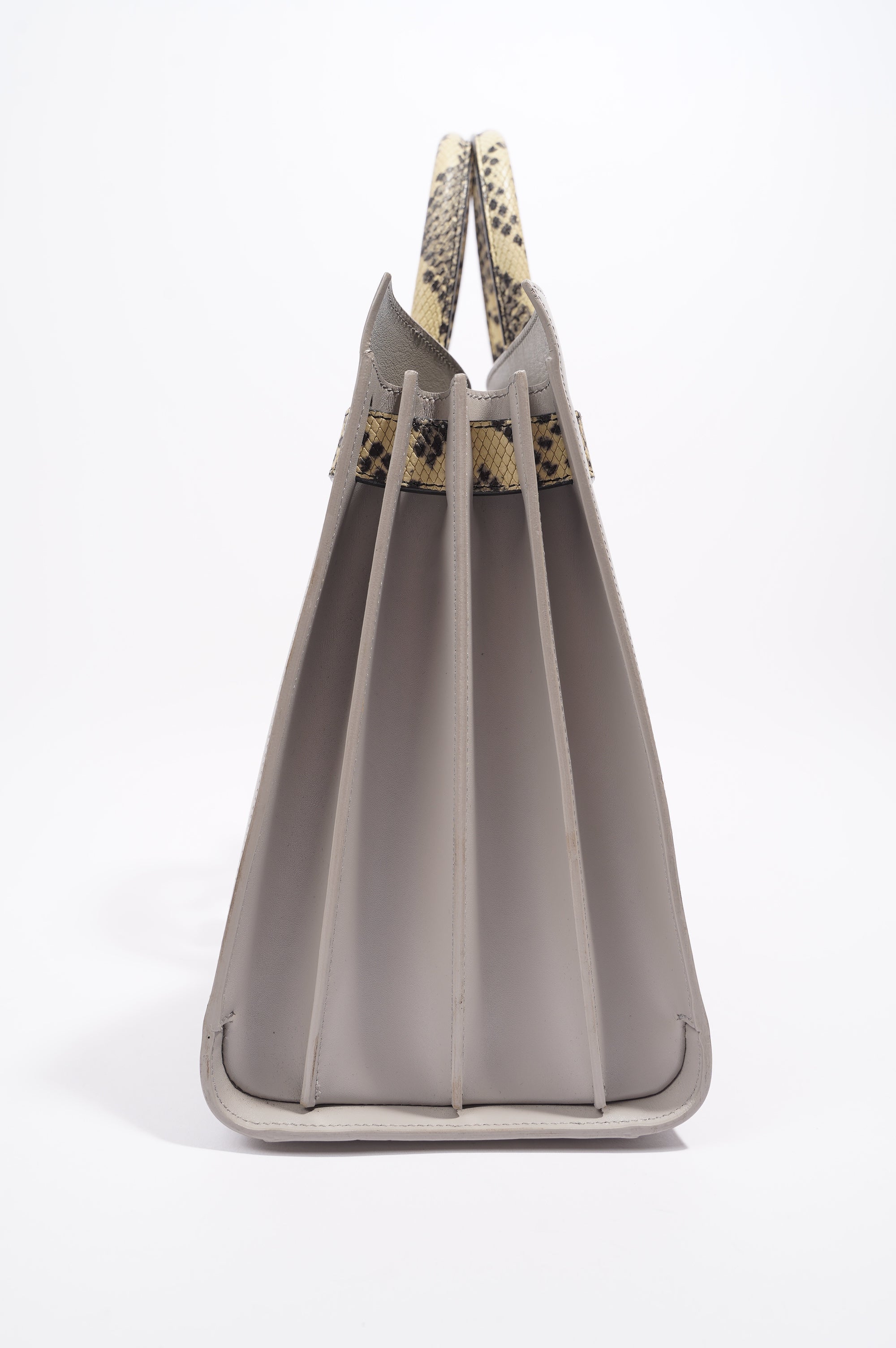 Saint Laurent Sac du Jour Grey / Animal Print Leather Small