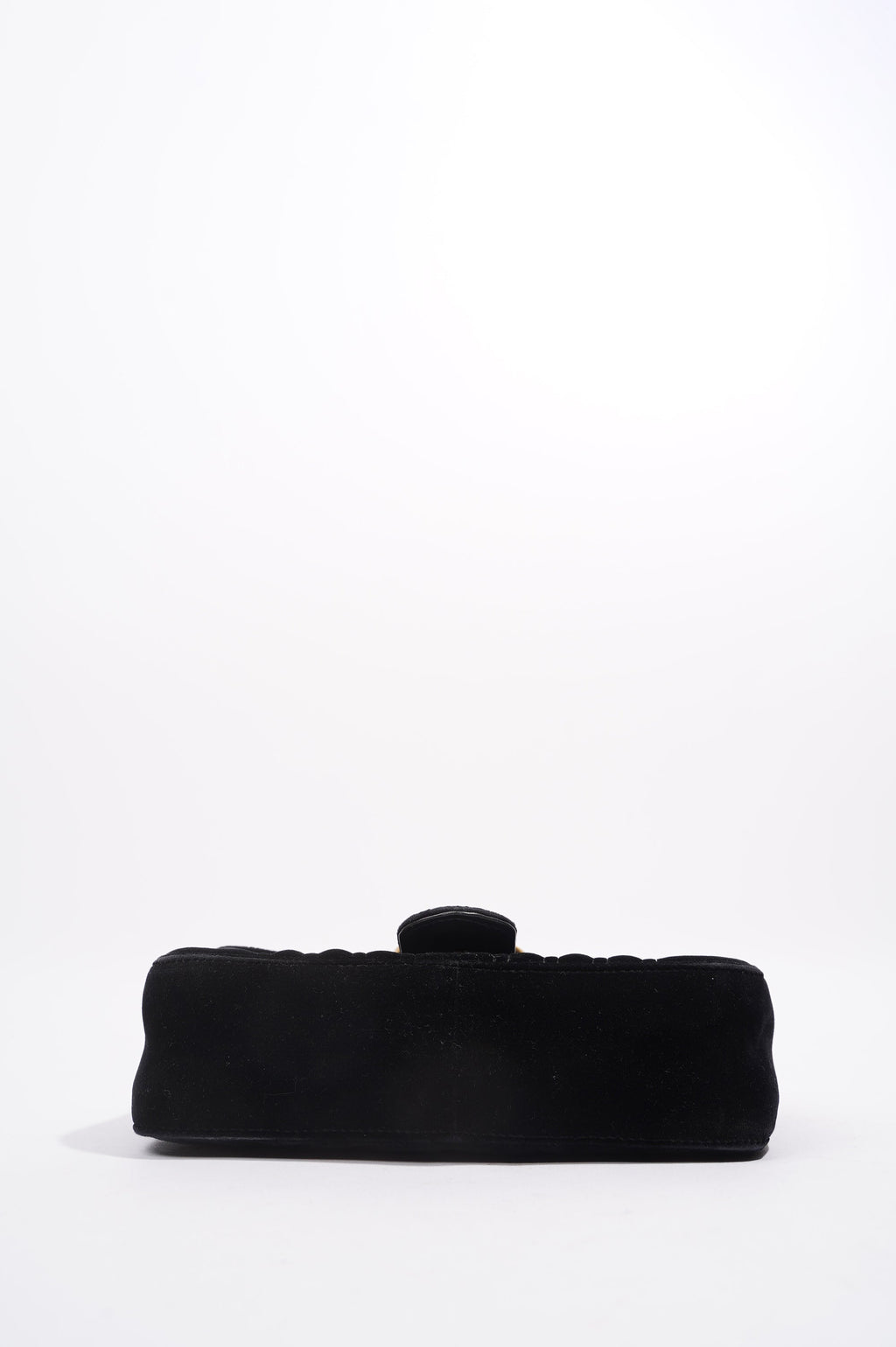 Gucci Womens Marmont Flap Bag Black Velvet Mini