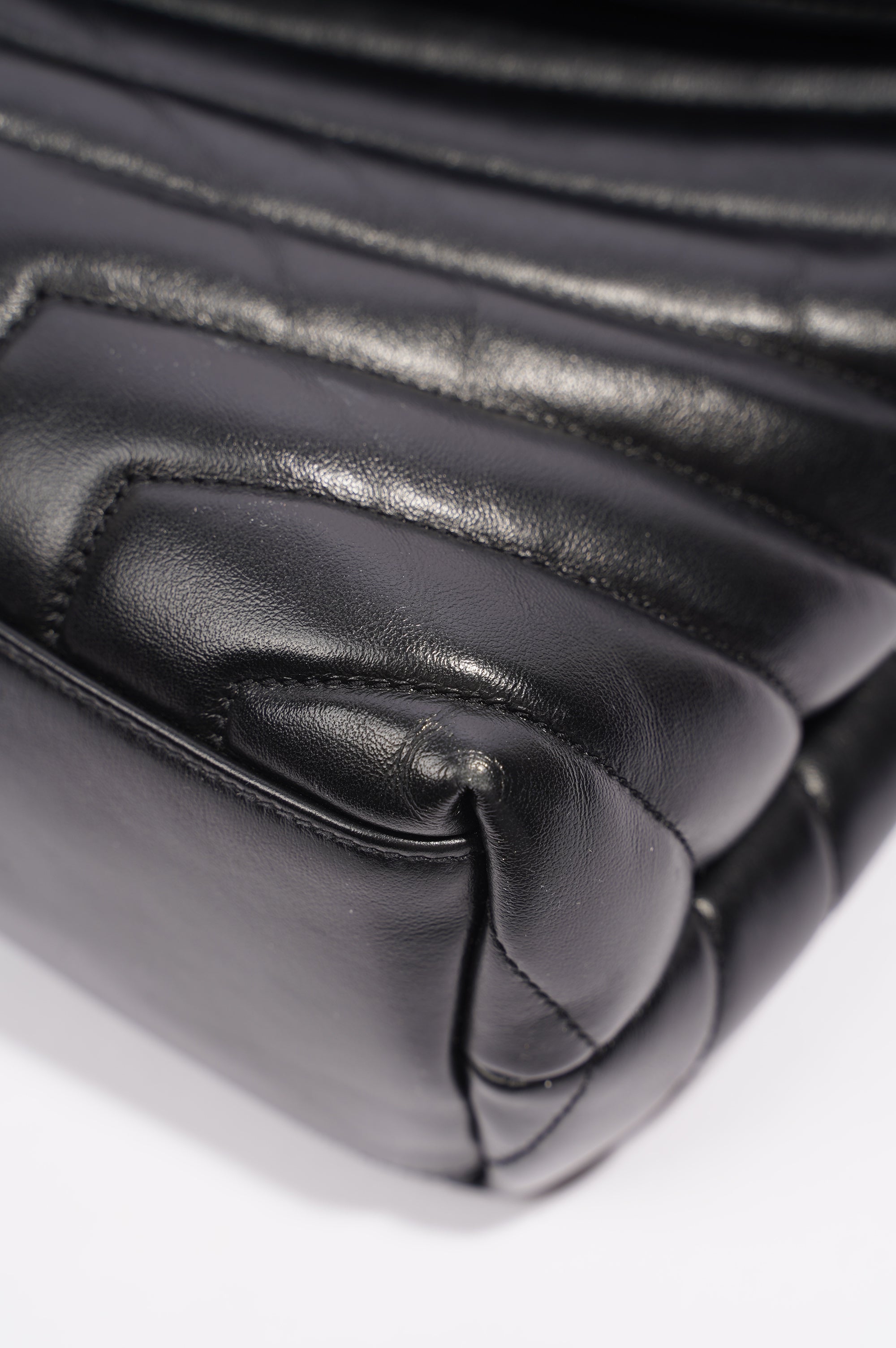 Saint Laurent Womens Lou Lou Black / Gold Medium