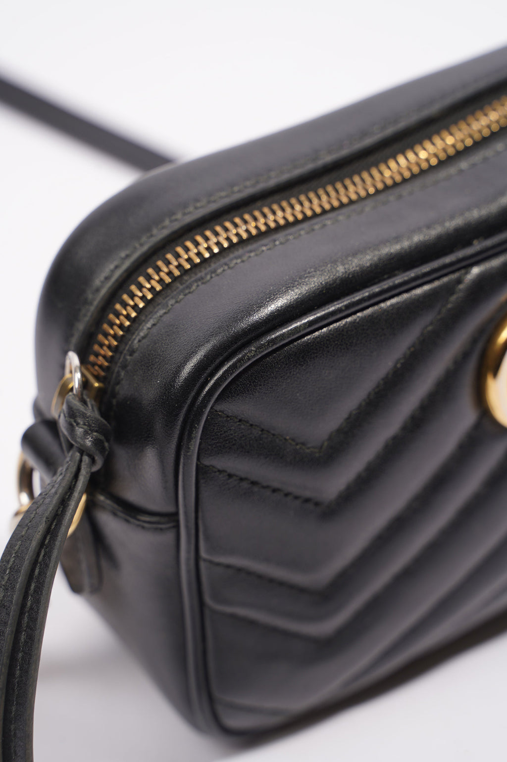Gucci Womens GG Marmont Black Mini