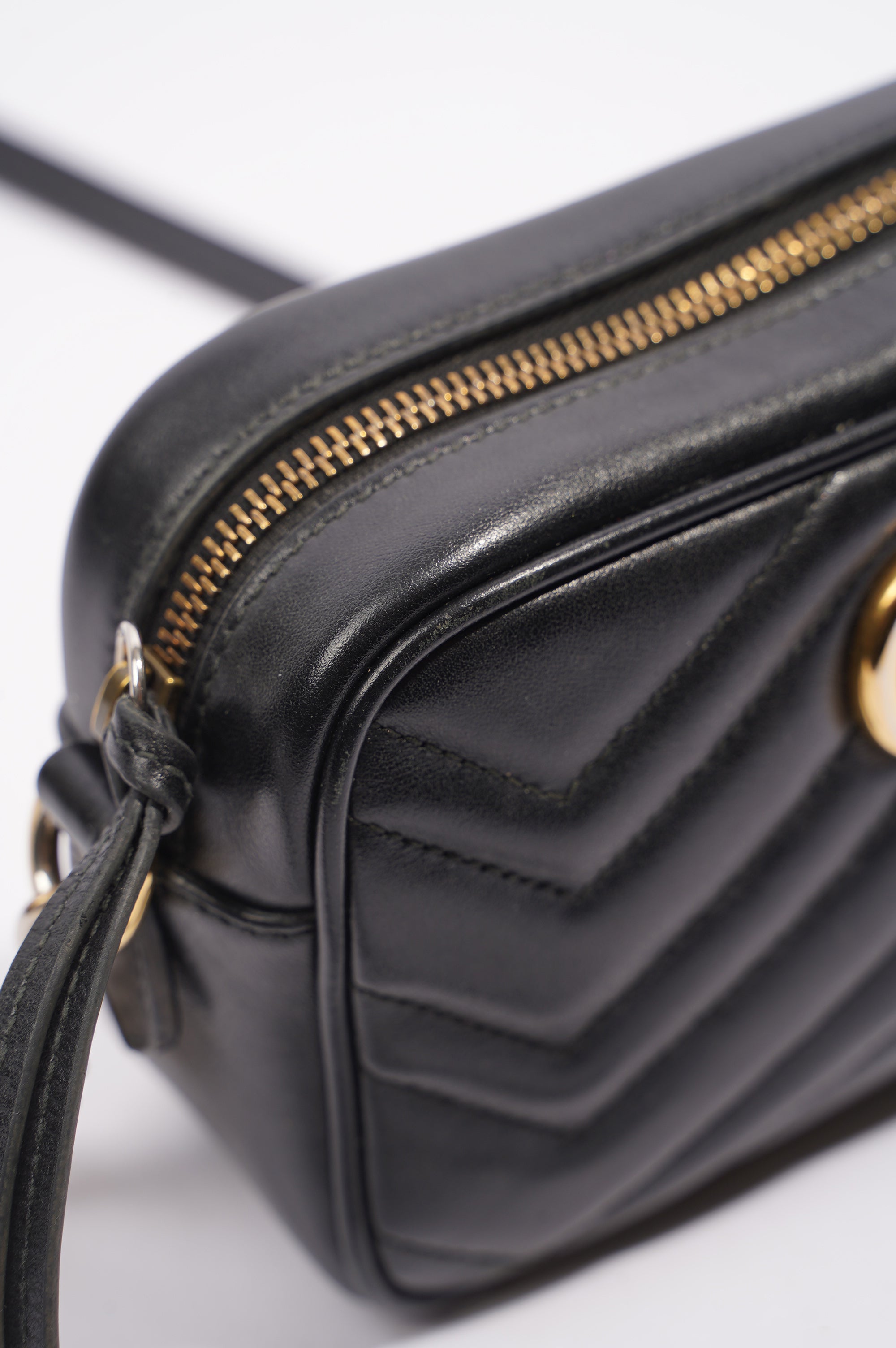 Gucci Womens GG Marmont Black Mini