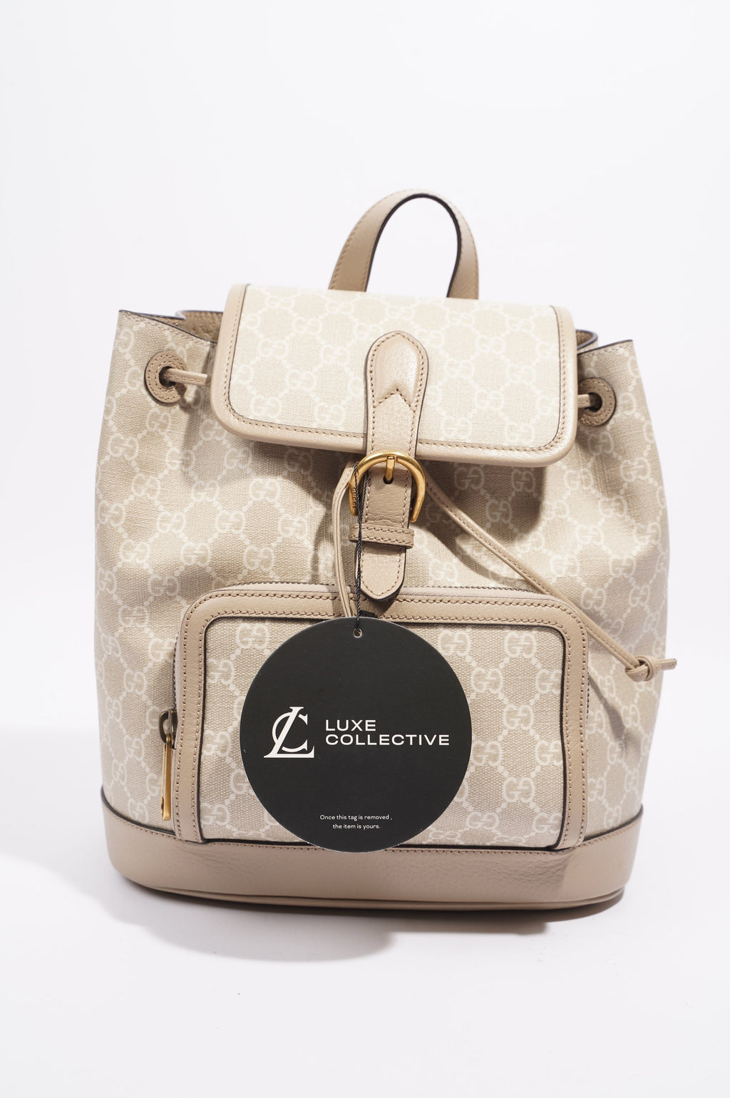 Gucci Interlocking G Backpack Beige / White Supreme Canvas
