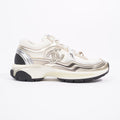Chanel Womens CC Runner White / Silver EU 38 / UK 5