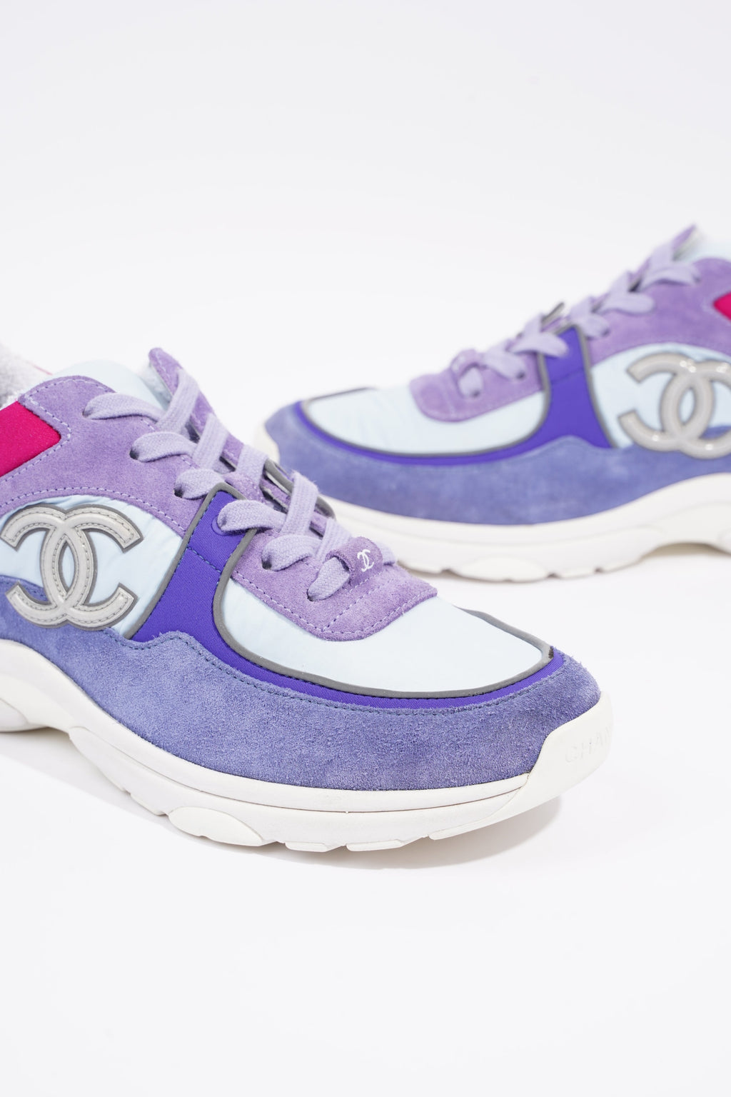 Chanel Womens CC Logo Trainer Purple / Pink EU 39 / UK 6