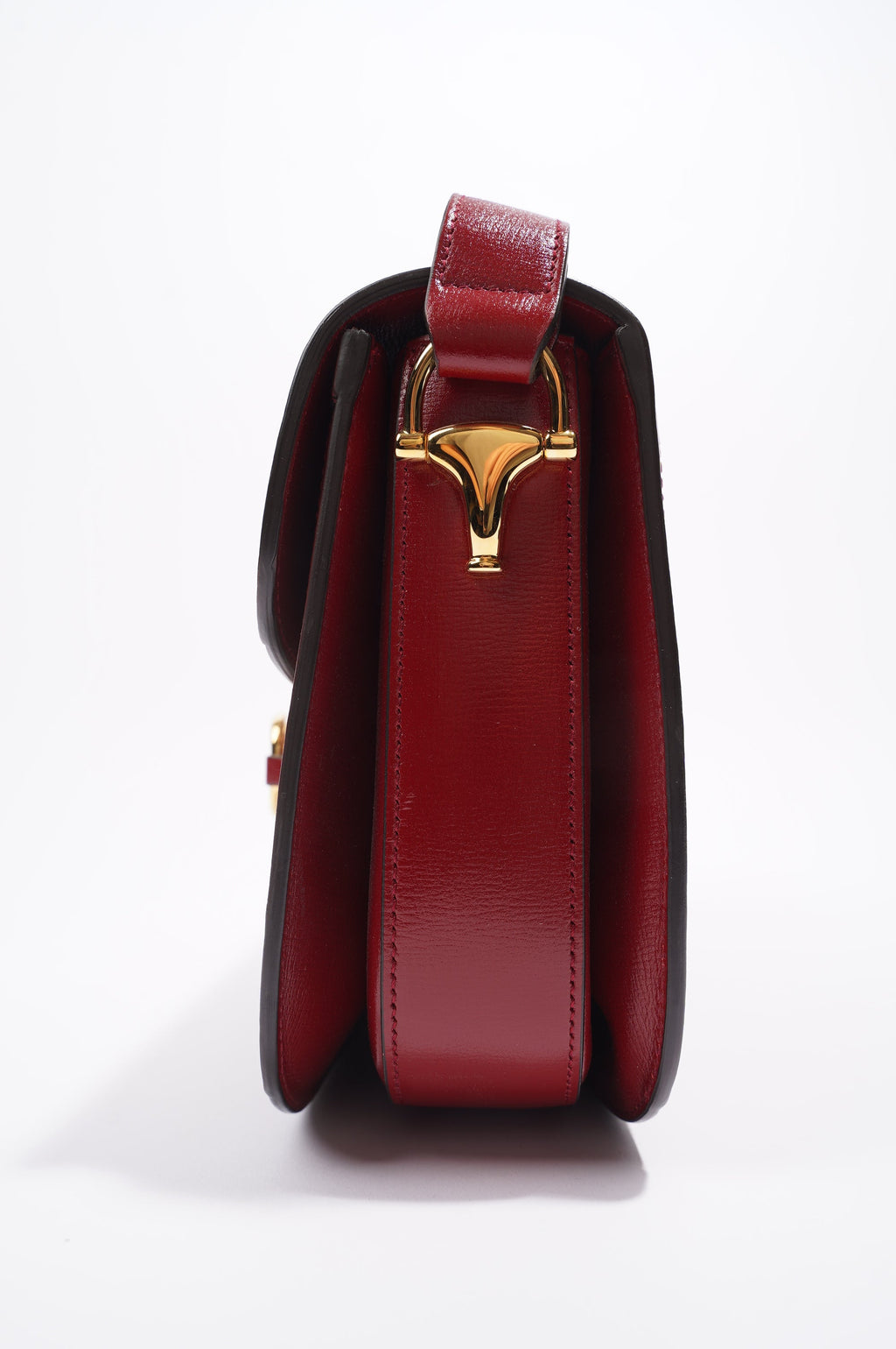 Gucci Womens 1955 Horsebit Bag Supreme / Red Canvas / Leather