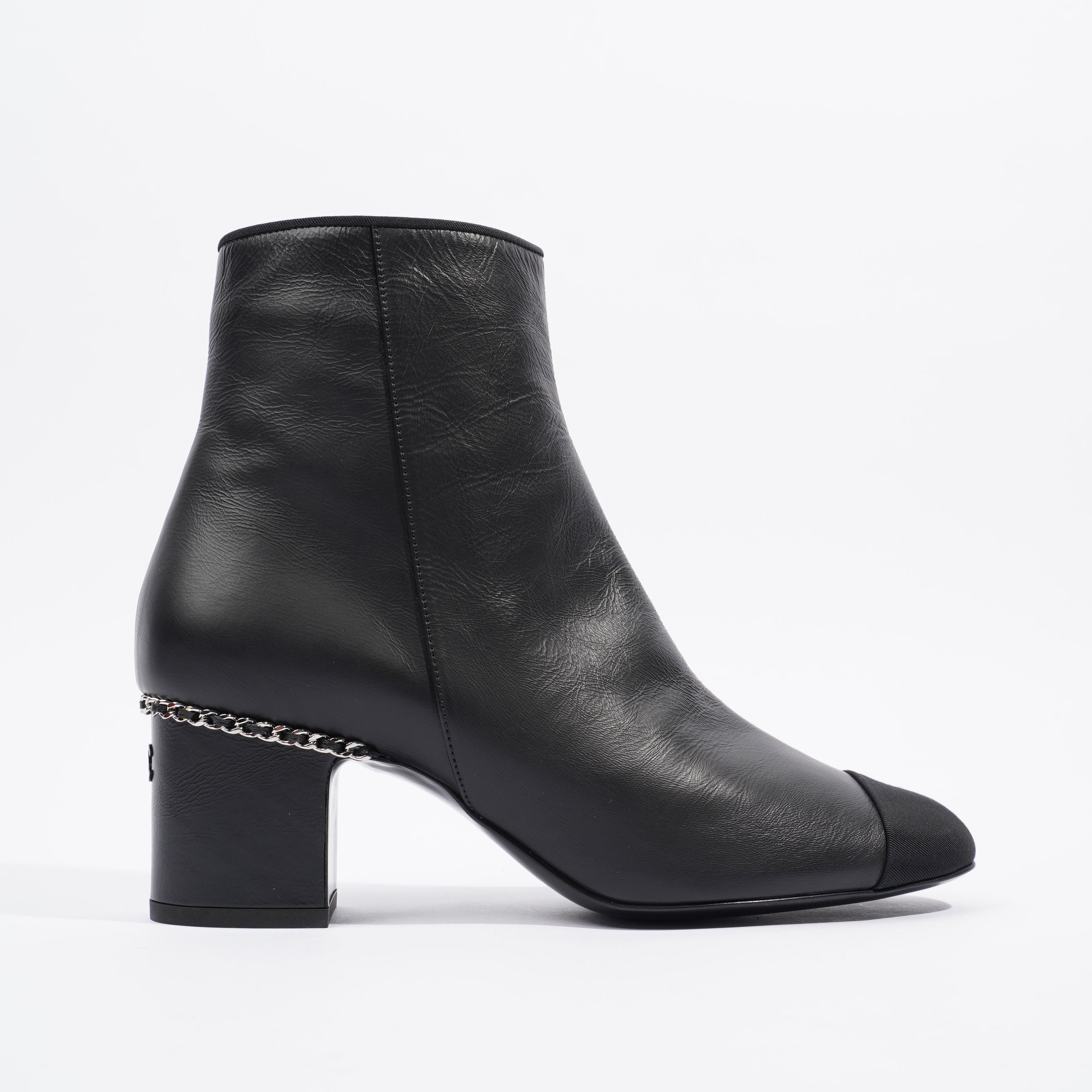 Chanel Leather Ankle Boot Black EU 38.5 / UK 5.5