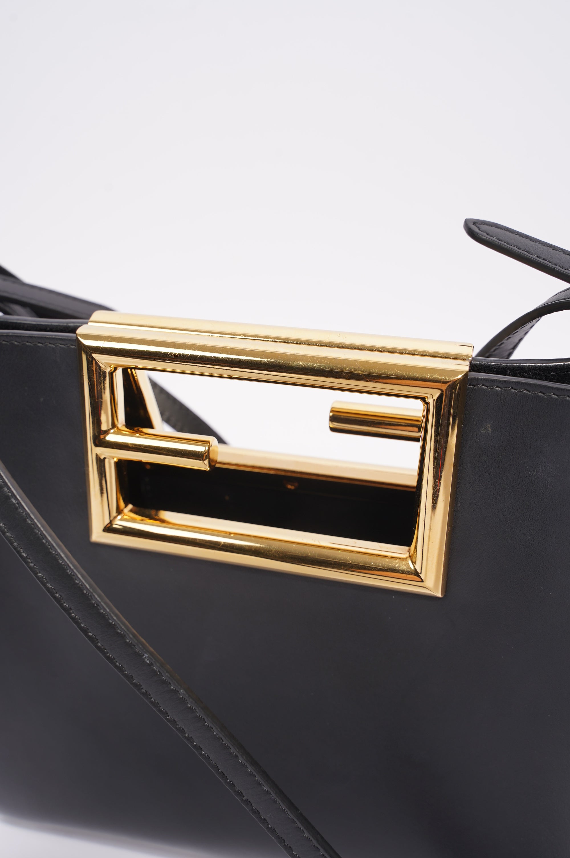 Fendi Way Tote Black Leather Small